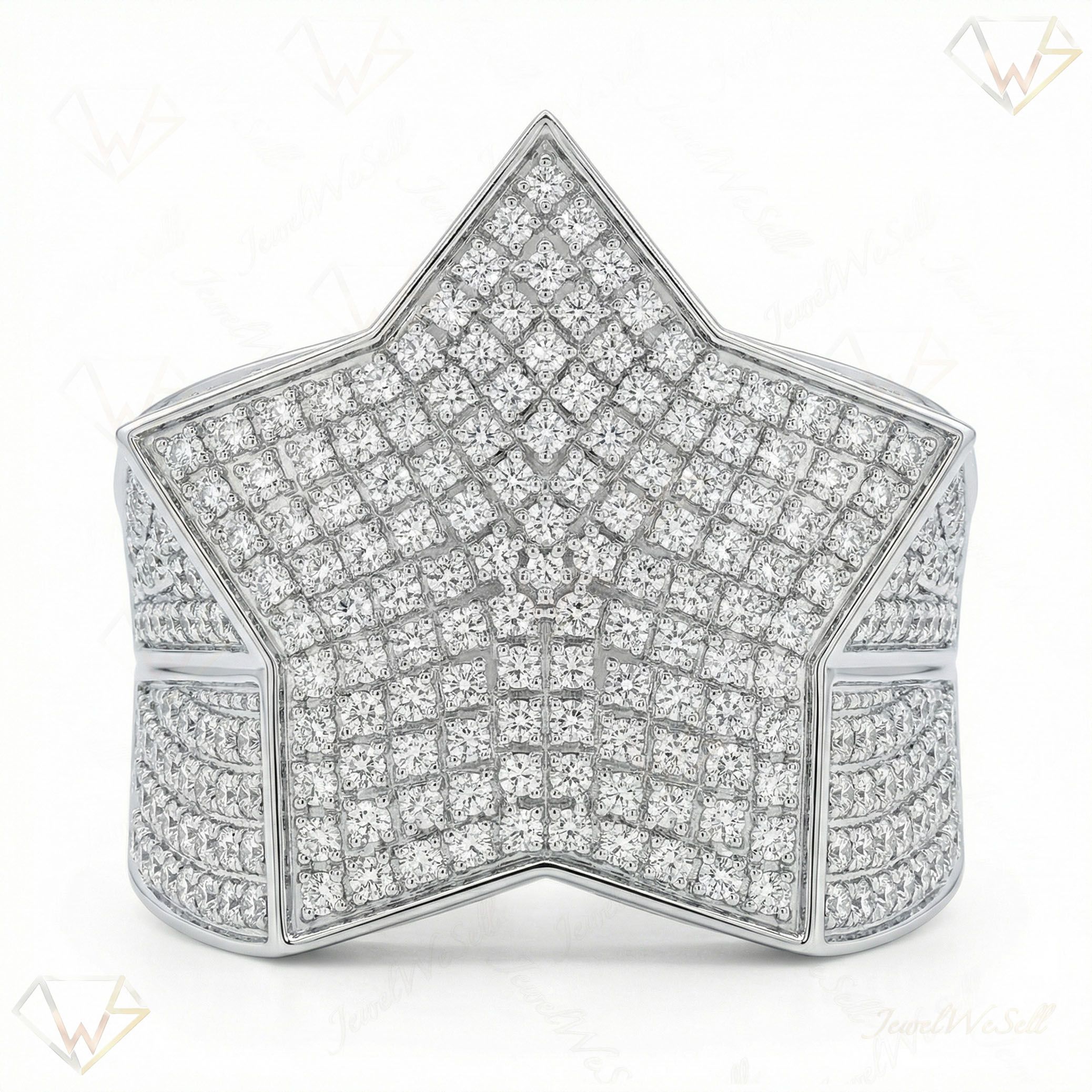 1.80 ct EF VS Moissanite Mens Statement Ring in 925 Sterling SIlver _ Sz0875 15842