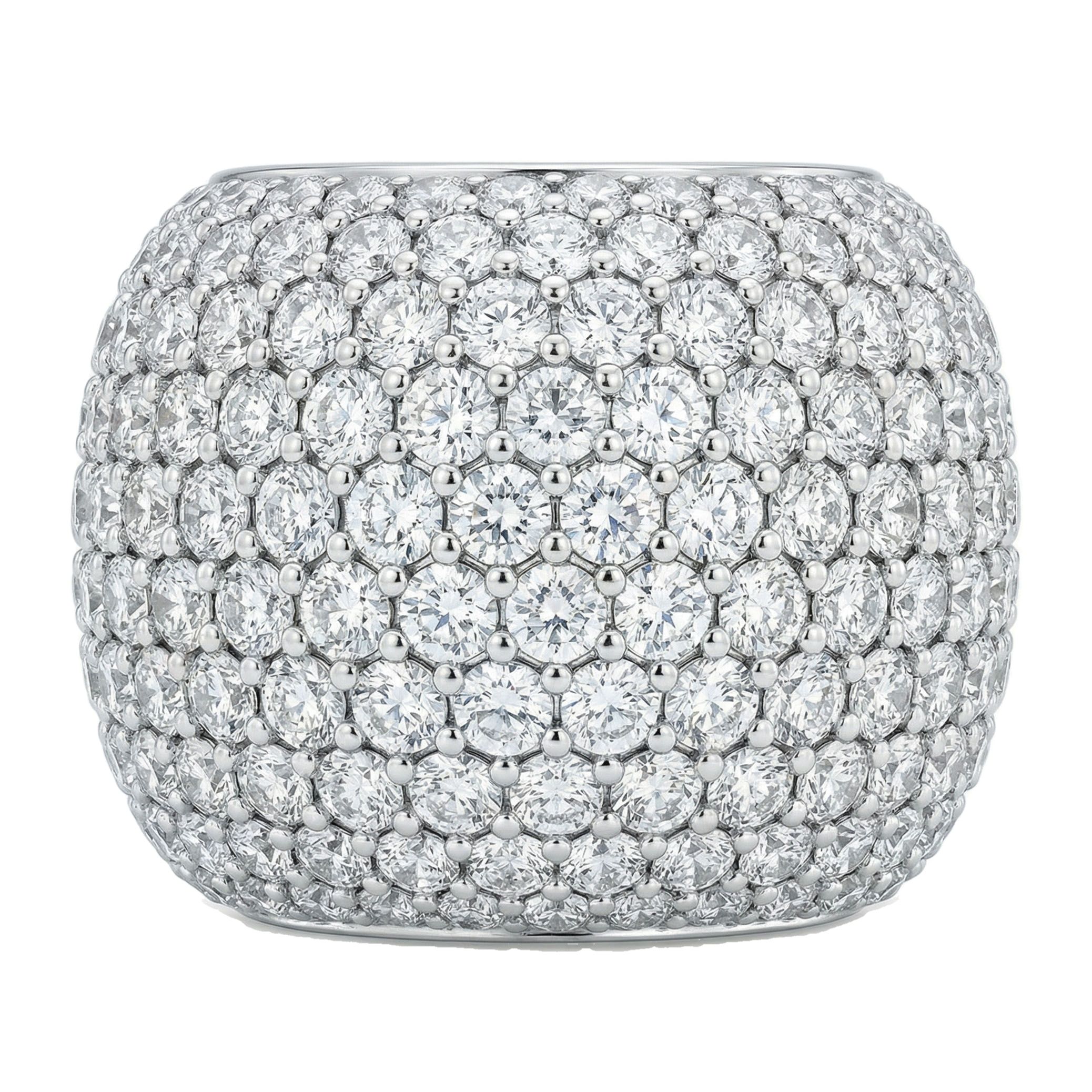 5.66 ct EF VS Lab Grown Diamond Multi Row Wedding Band in 14k White Gold _ Sz0575 15908