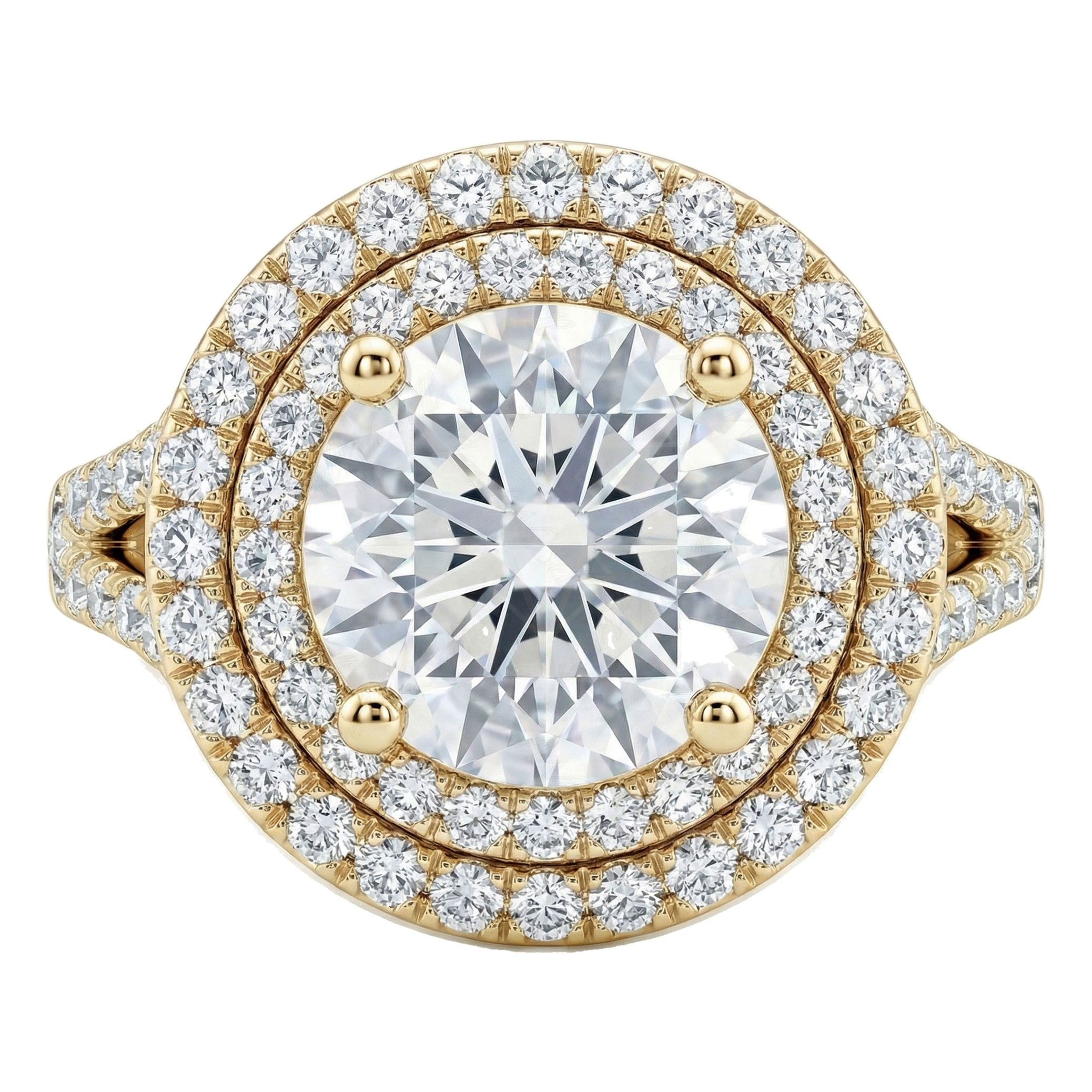 2.50 ct EF VS Lab Grown Diamond Halo Engagement Ring in 14k Yellow Gold _ Sz0800 15973