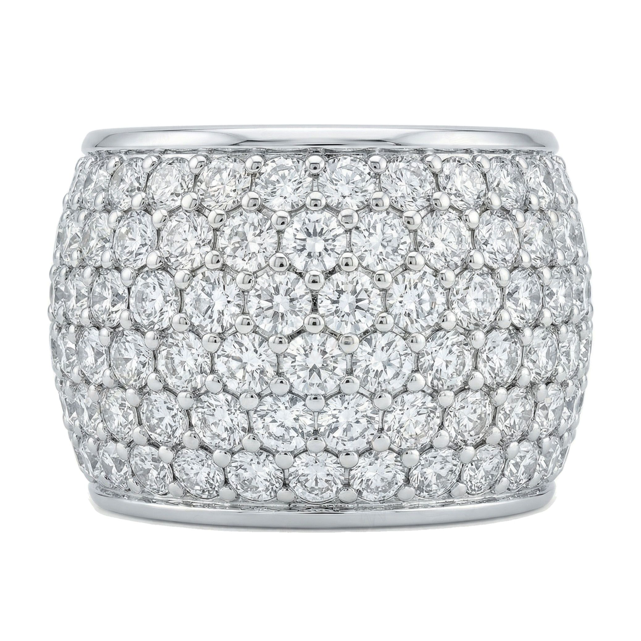 4.00 ct EF VS Lab Grown Diamond Multi Row Wedding Band in 10k White Gold _ Sz0875 16052