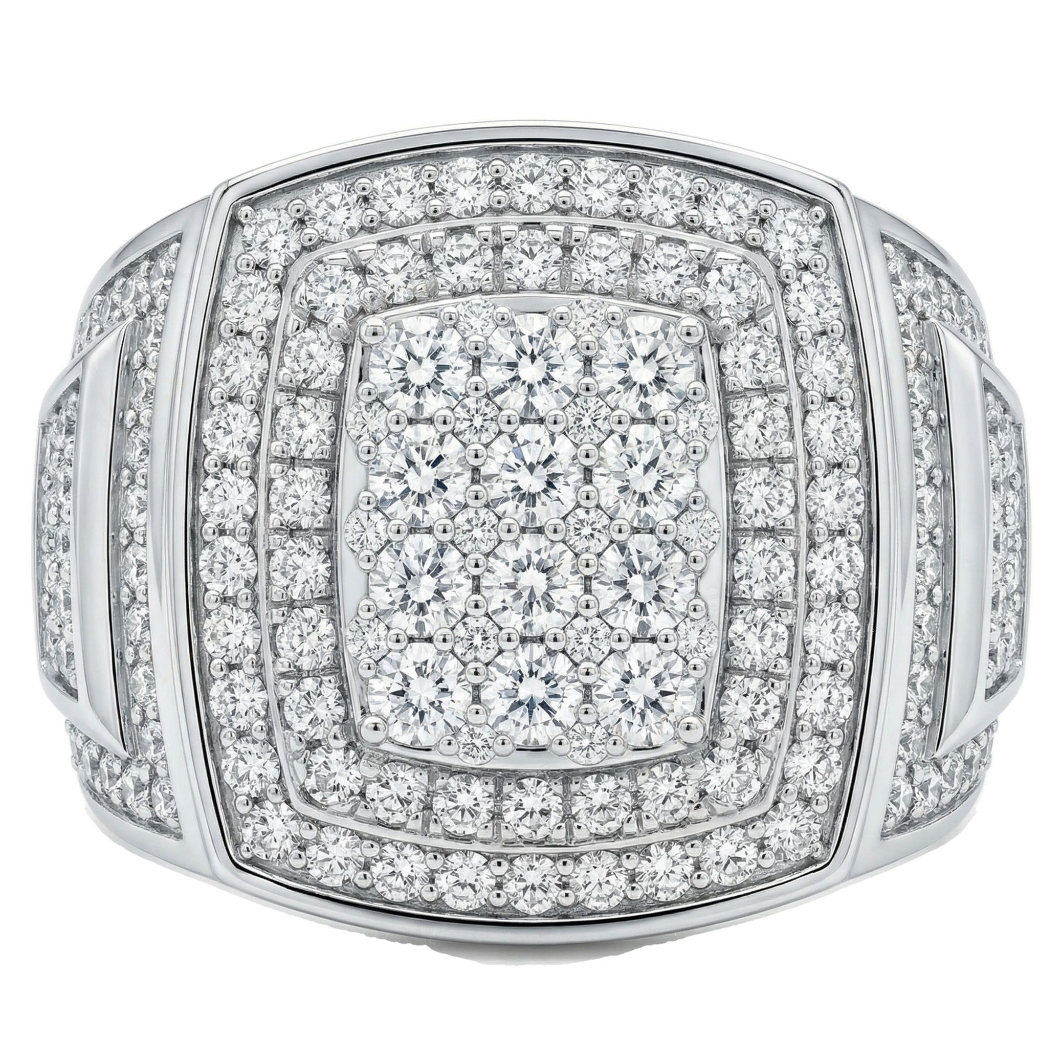 4.00 ct EF VS Moissanite Mens Statement Ring in 925 Sterling SIlver _ Sz0800 16373