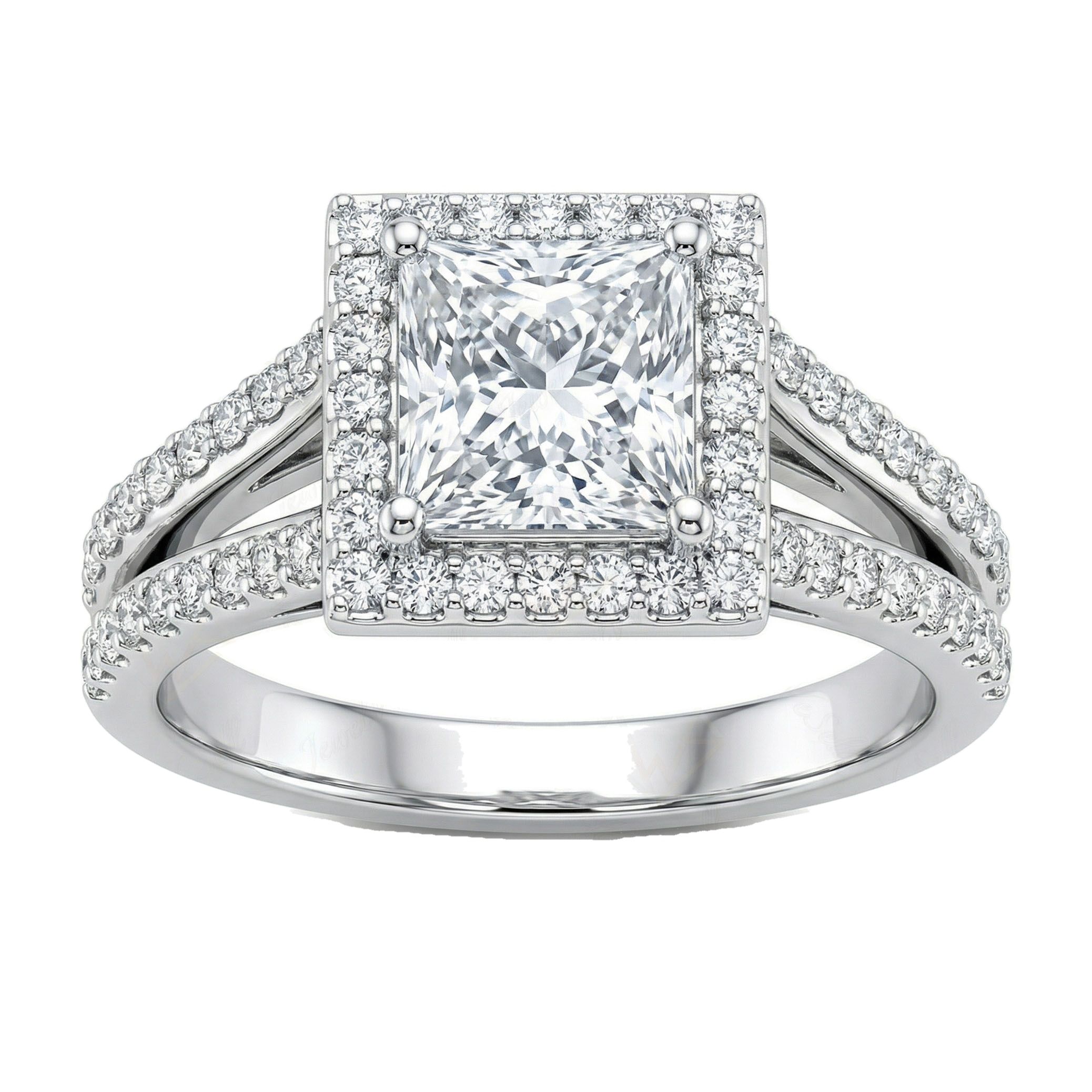 1.75 ct EF VS Moissanite Halo Engagement Ring in 925 Sterling SIlver _ Sz0475 20212