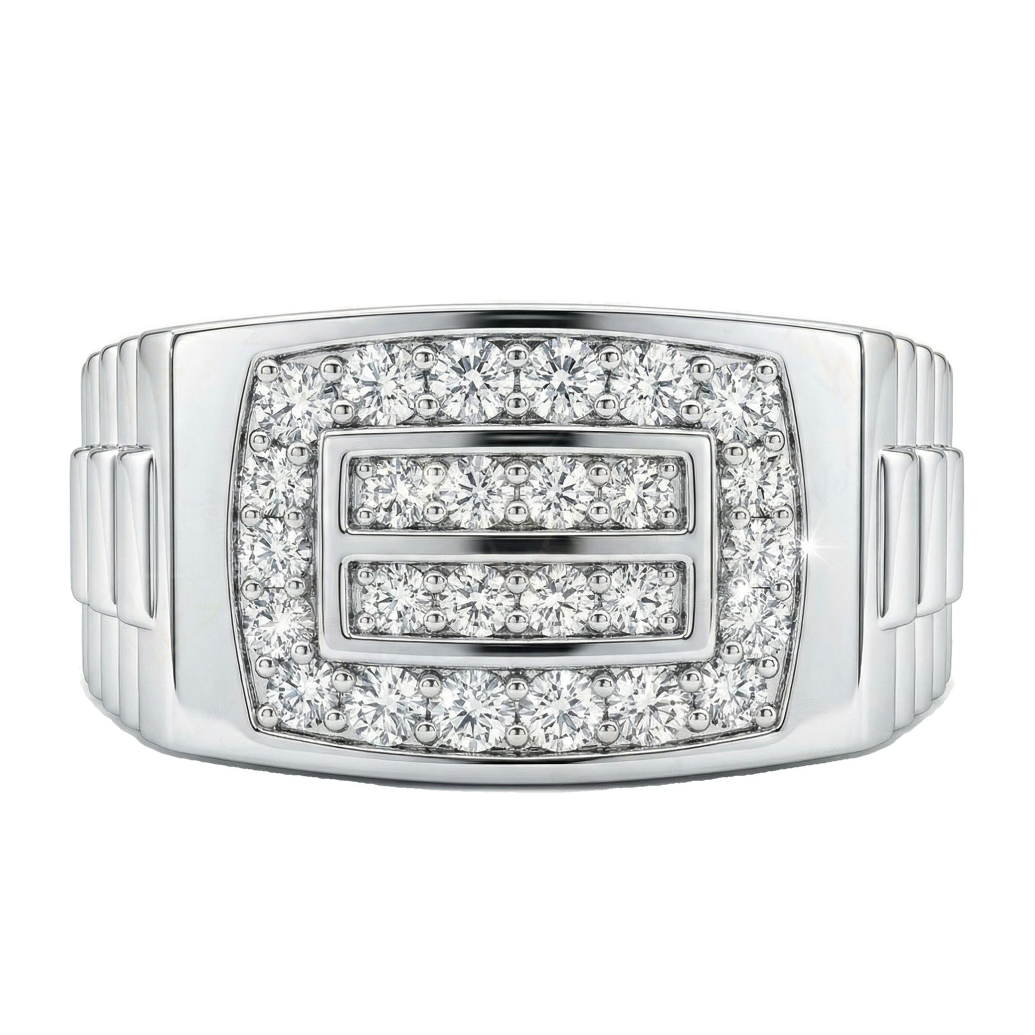 1.00 ct EF VS Moissanite Mens Wedding Band in 925 Sterling SIlver _ Sz0800 5279