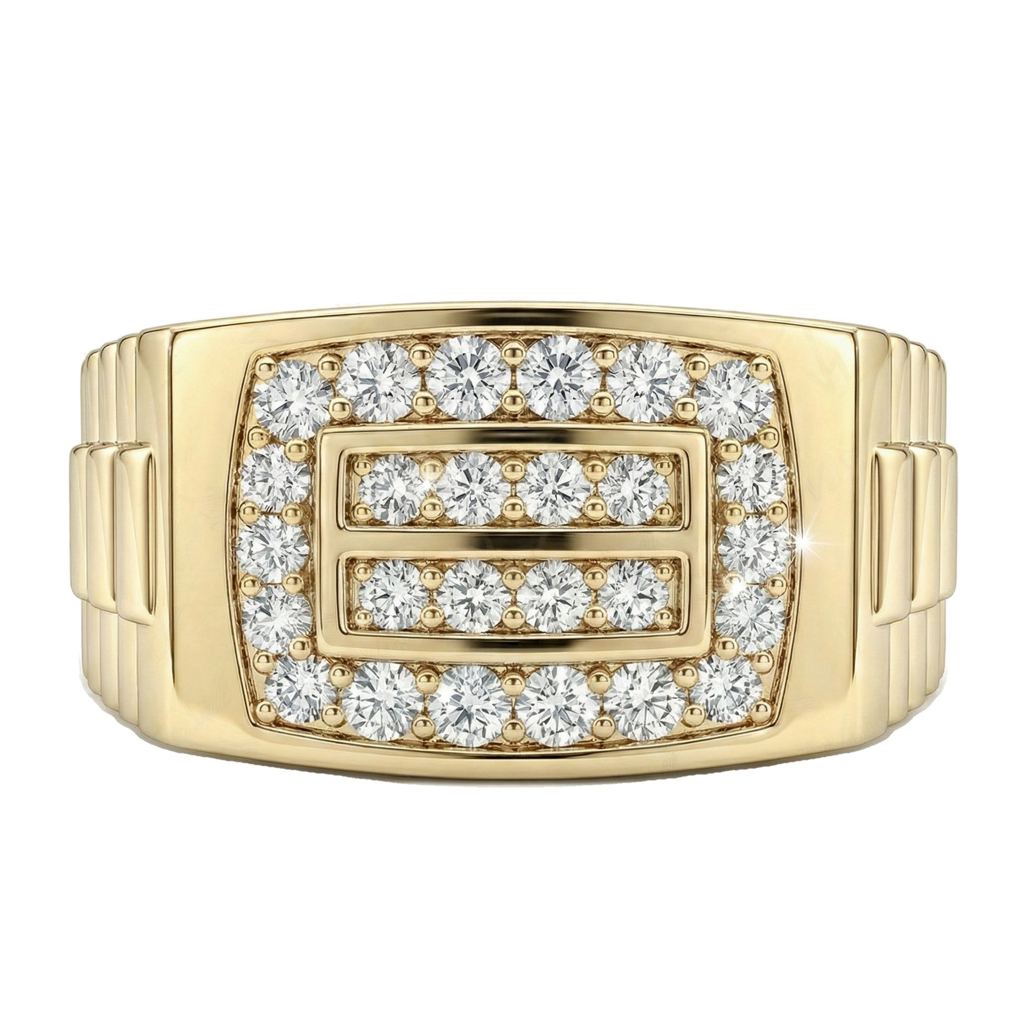 1.00 ct EF VS Lab Grown Diamond Mens Wedding Band in 14k Yellow Gold _ Sz1275 5279