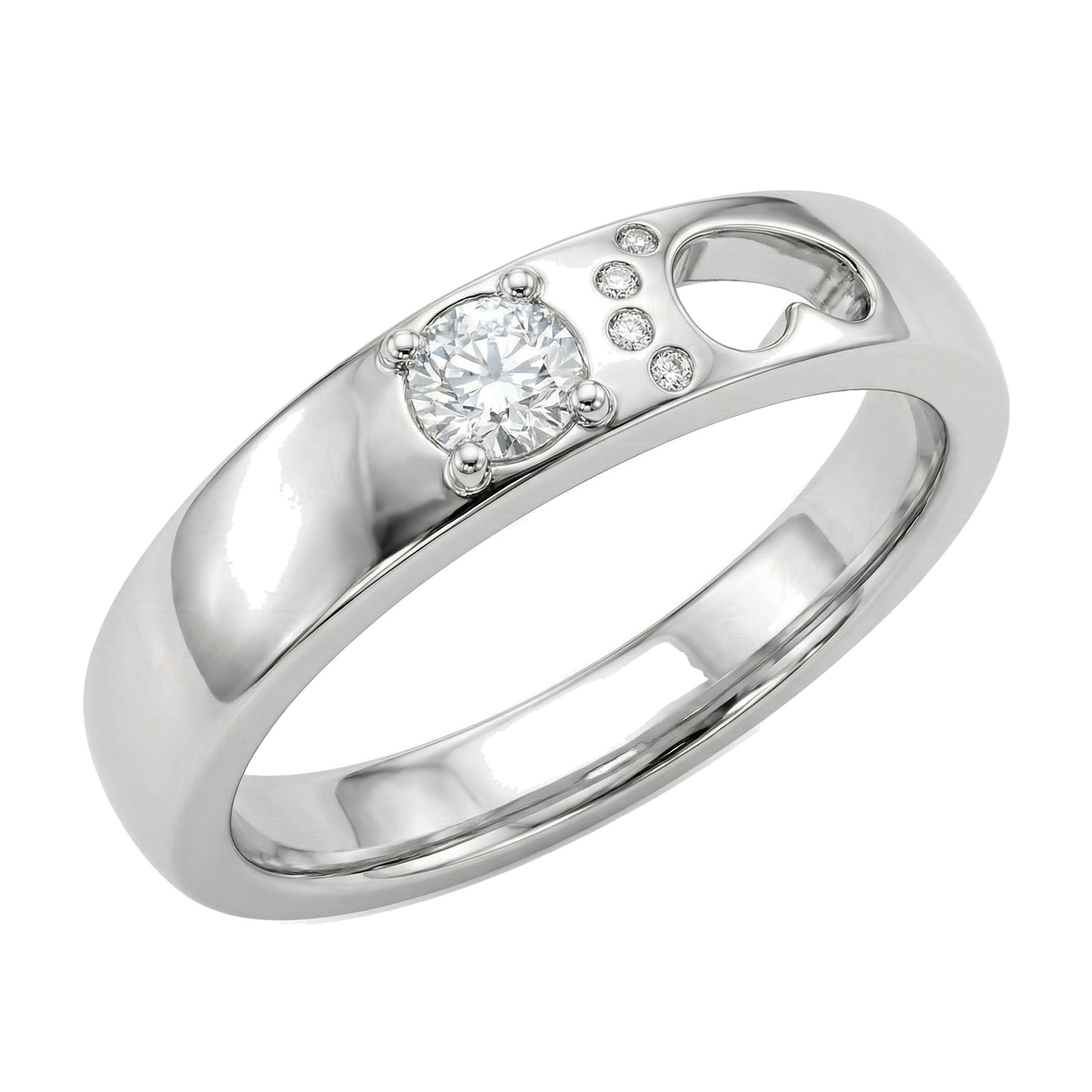 0.15 ct EF VS Moissanite Fancy Ring in 925 Sterling SIlver _ Sz0775 6443
