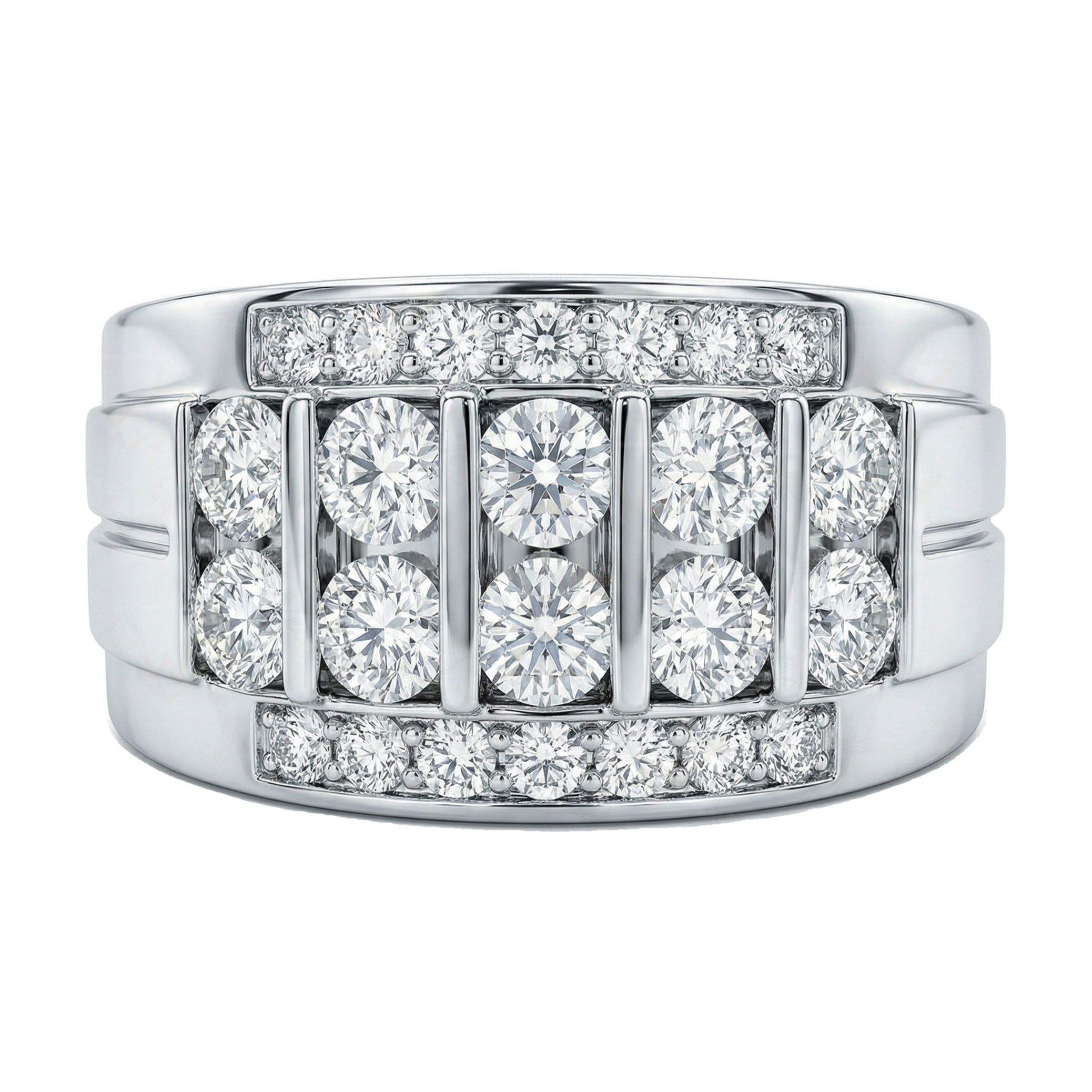0.90 ct EF VS Moissanite Mens Wedding Band in 925 Sterling SIlver _ Sz0875 6609