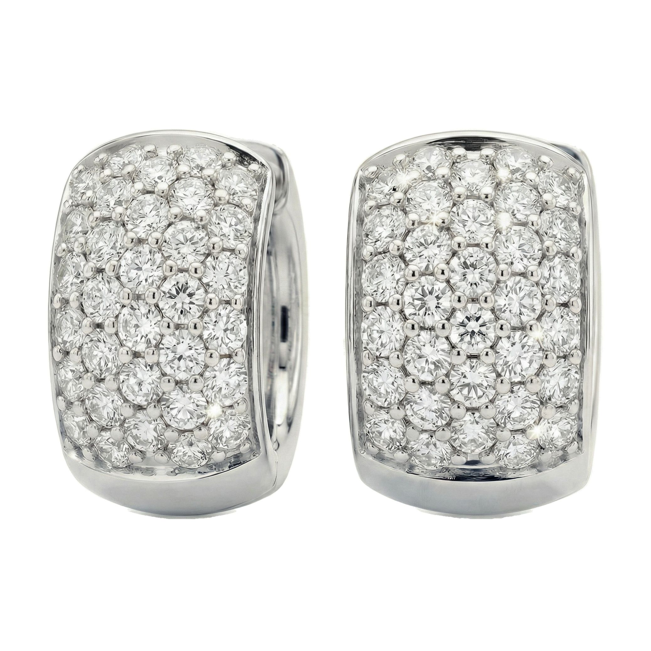 1.40 ct EF VS Lab Grown DIamond Huggies Earrings in 14k White Gold 16862