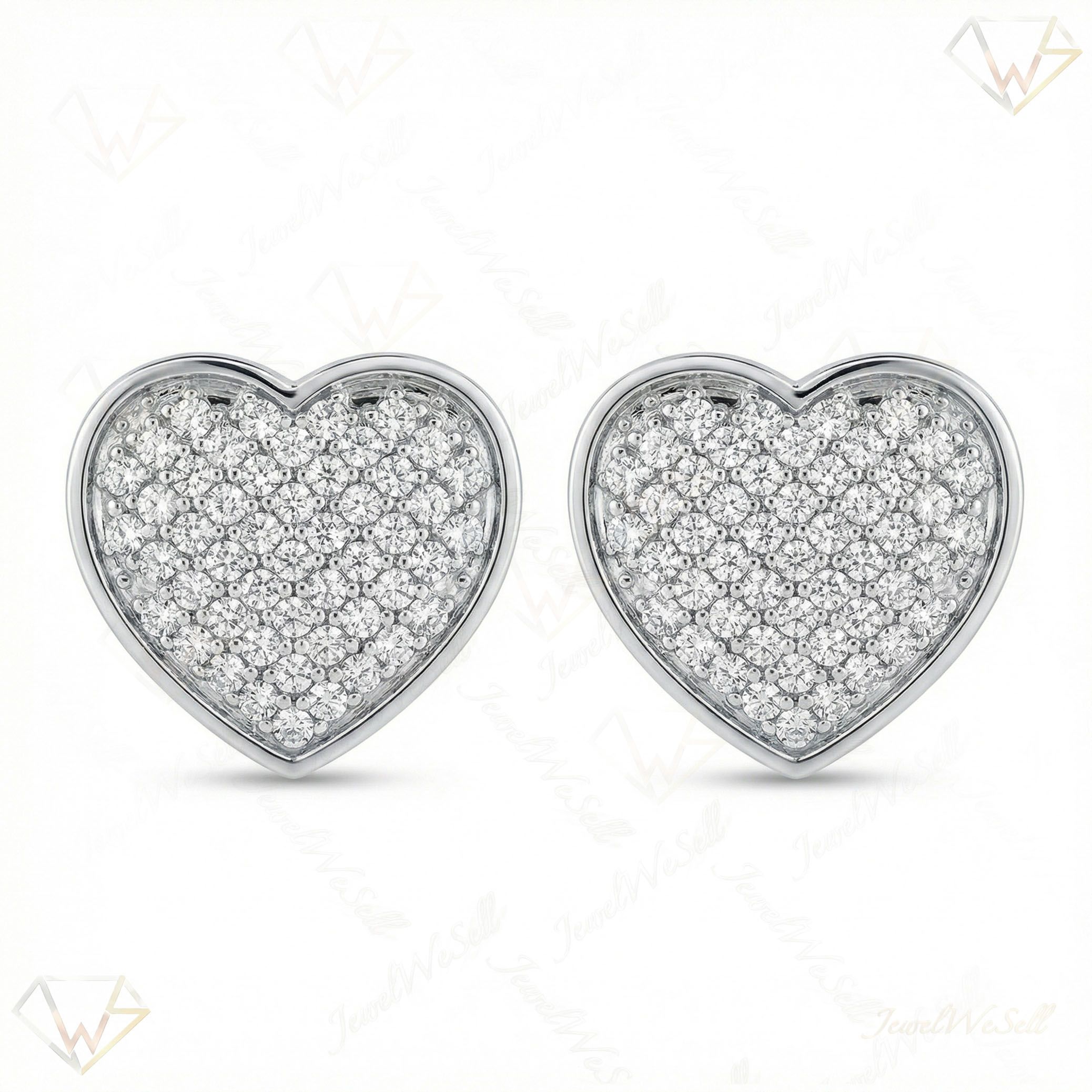 0.40 ct EF VS Lab Grown DIamond Micropave Earrings in 14k White Gold 301941