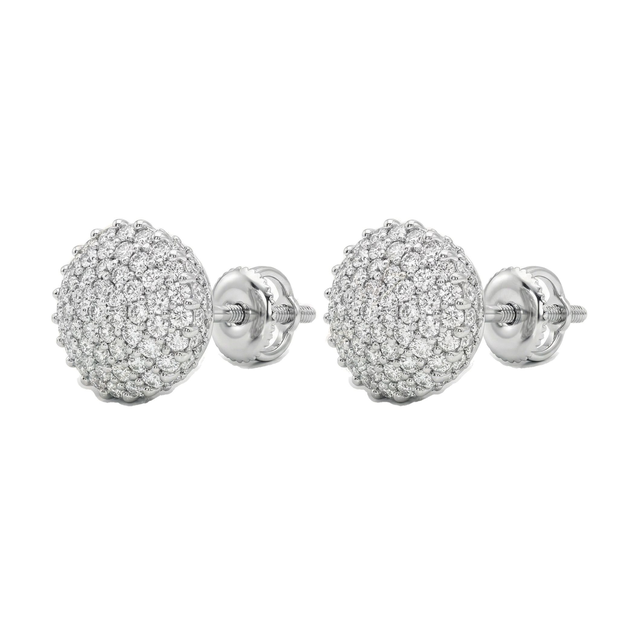 1.50 ct EF VS Lab Grown DIamond Micropave Earrings in 14k White Gold 330764