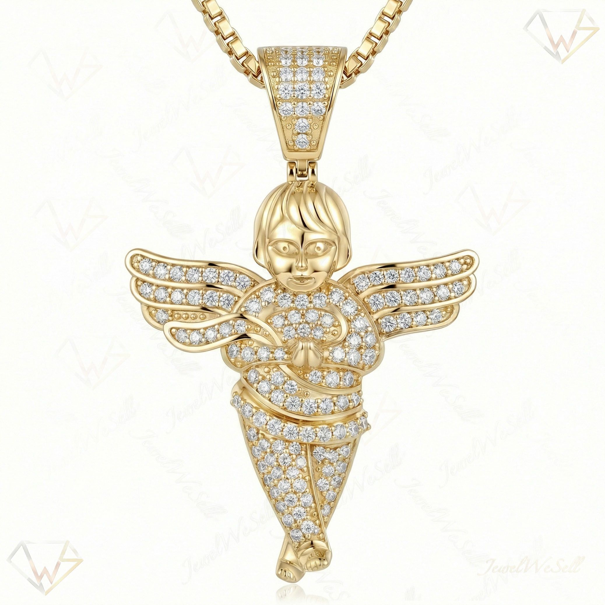 0.70 ct EF VS Lab Grown Diamond Human Pendant in 14k Yellow Gold 13521