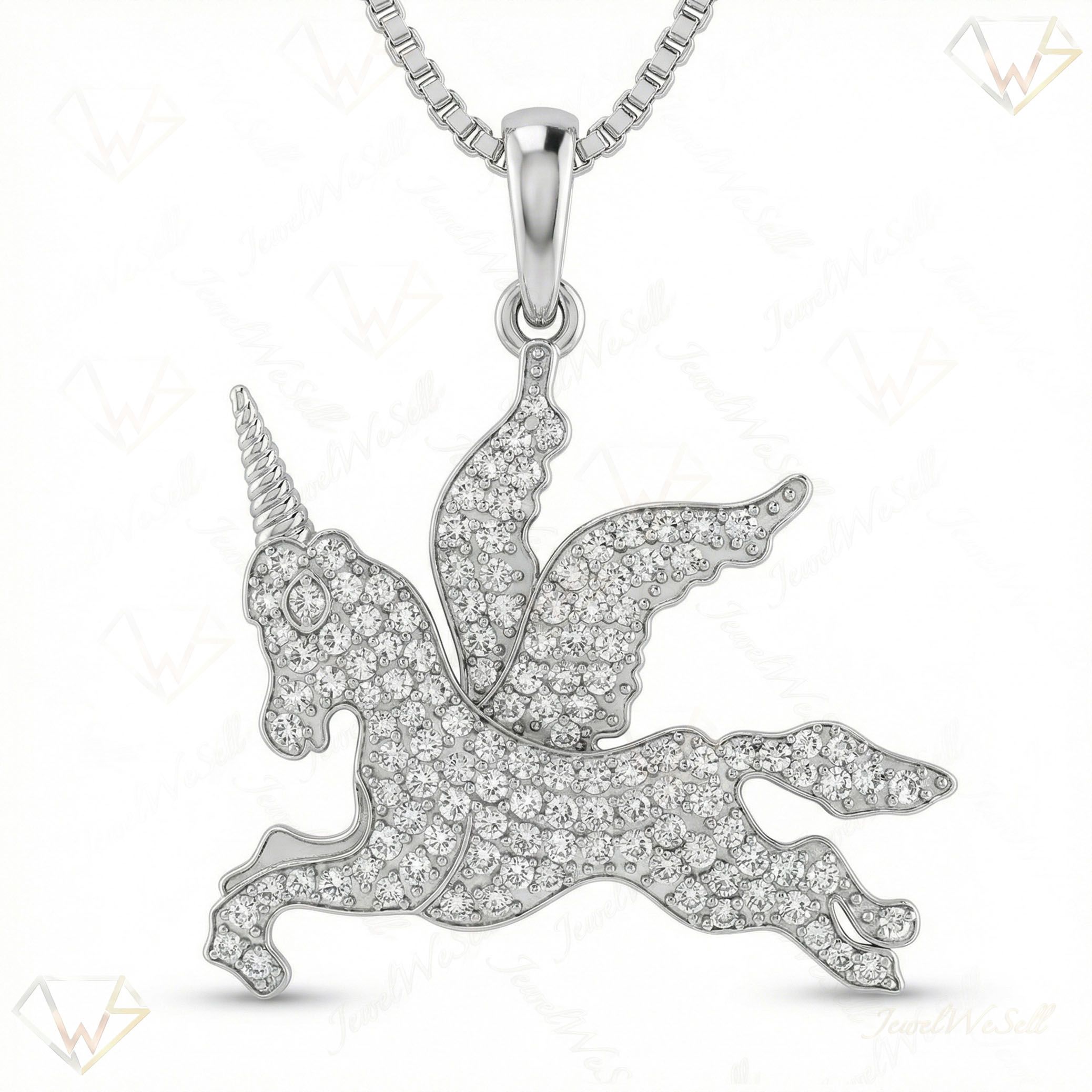 1.10 ct EF VS Lab Grown Diamond Animal Pendant in 10k White Gold 13546