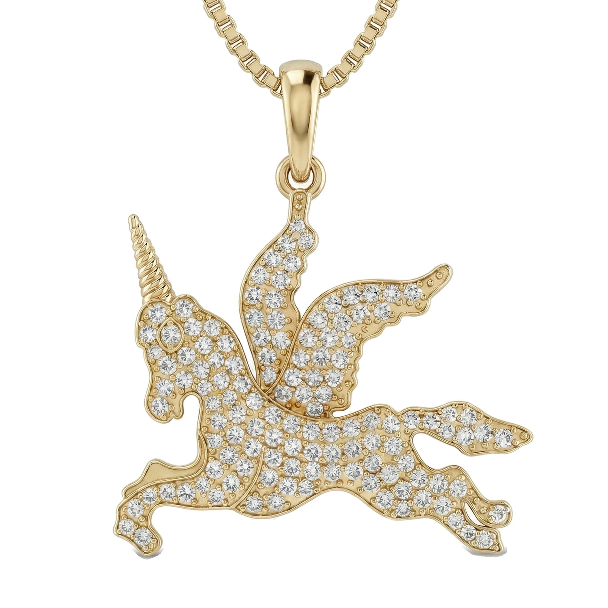 1.10 ct EF VS Lab Grown Diamond Animal Pendant in 10k Yellow Gold 13546