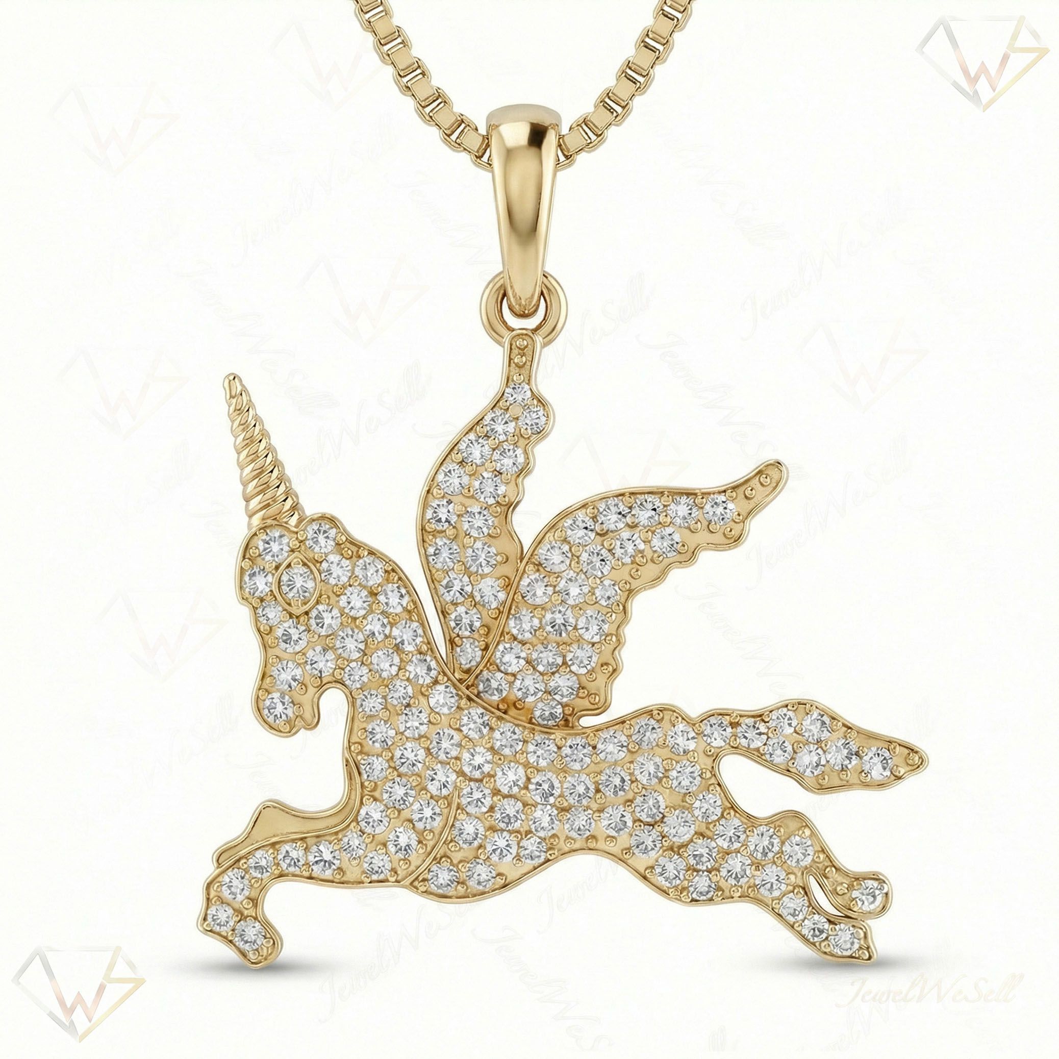 1.10 ct EF VS Lab Grown Diamond Animal Pendant in 14k Yellow Gold 13546