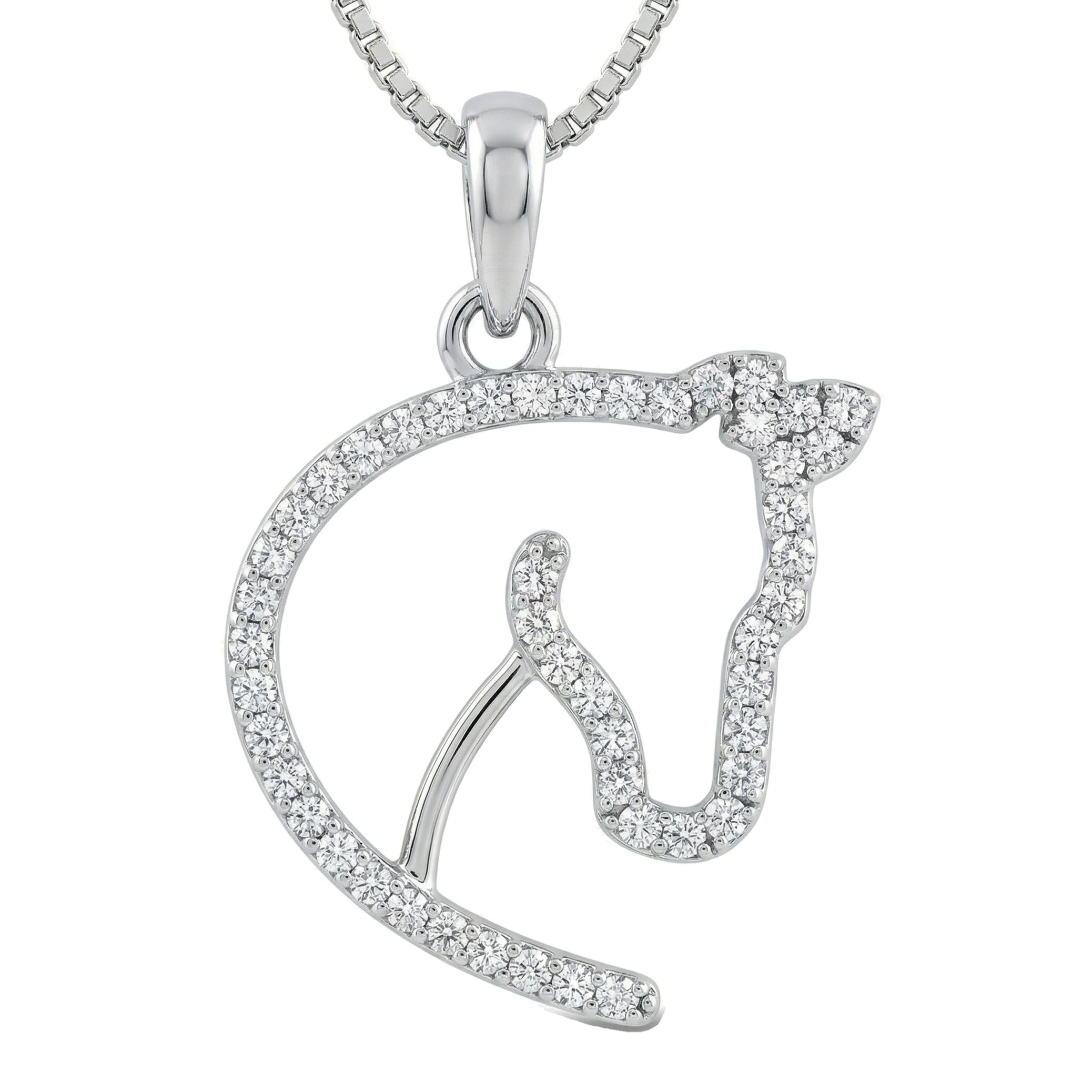 0.75 ct EF VS Moissanite Animal Pendant in 925 Sterling Silver 13850