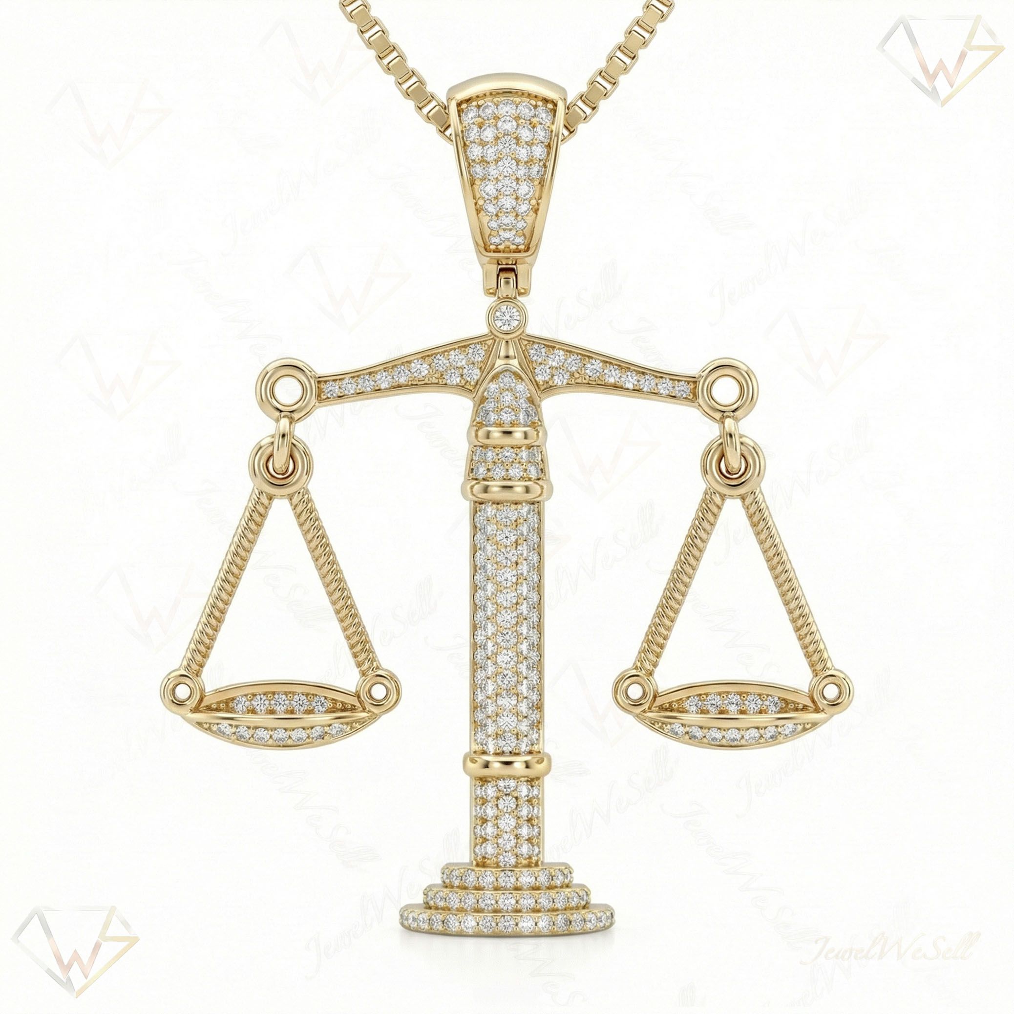 1.00 ct EF VS Lab Grown Diamond Zodiac Pendant in 14k Yellow Gold 15057