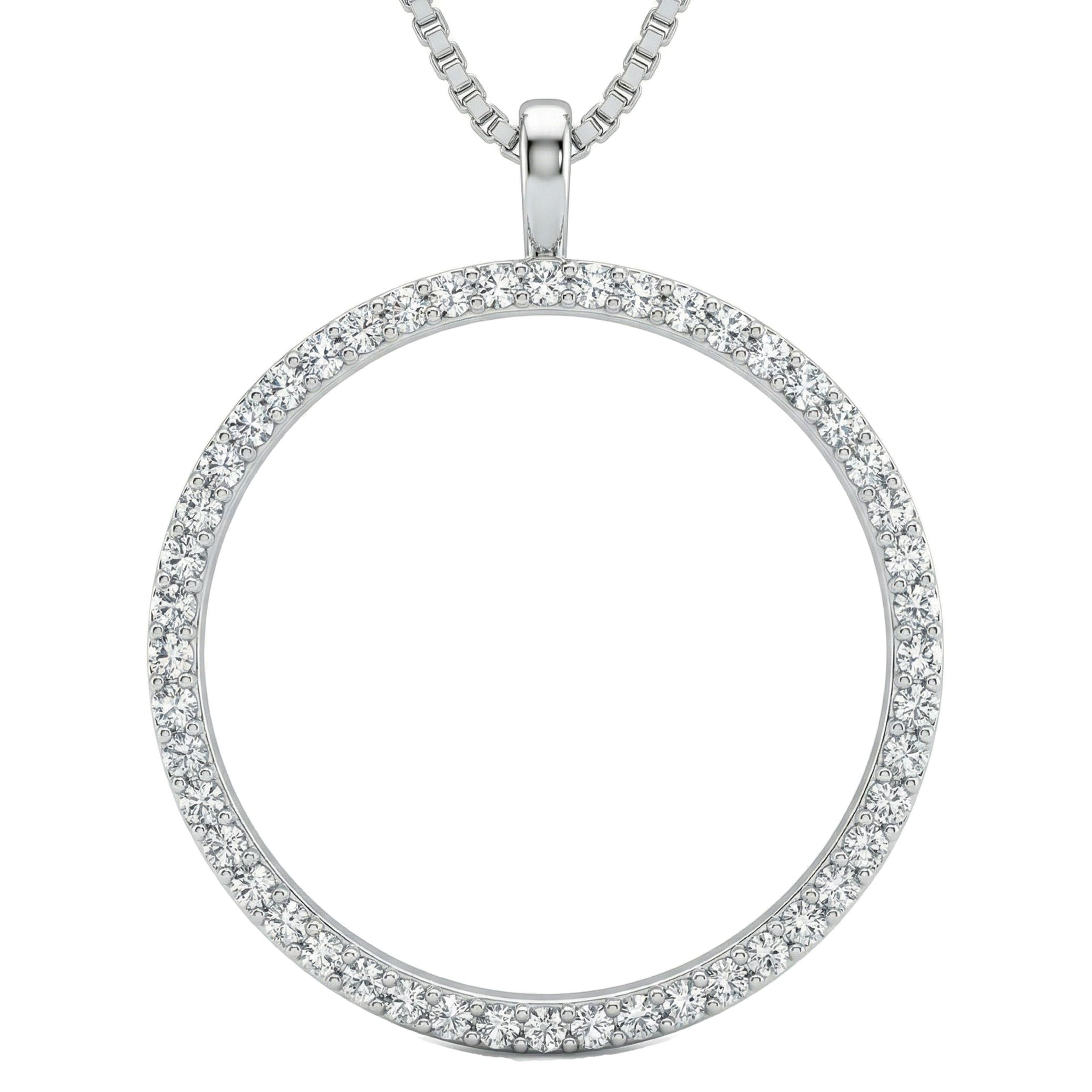 4.30 ct EF VS Lab Grown Diamond Memory Pendant in 10k White Gold 15681