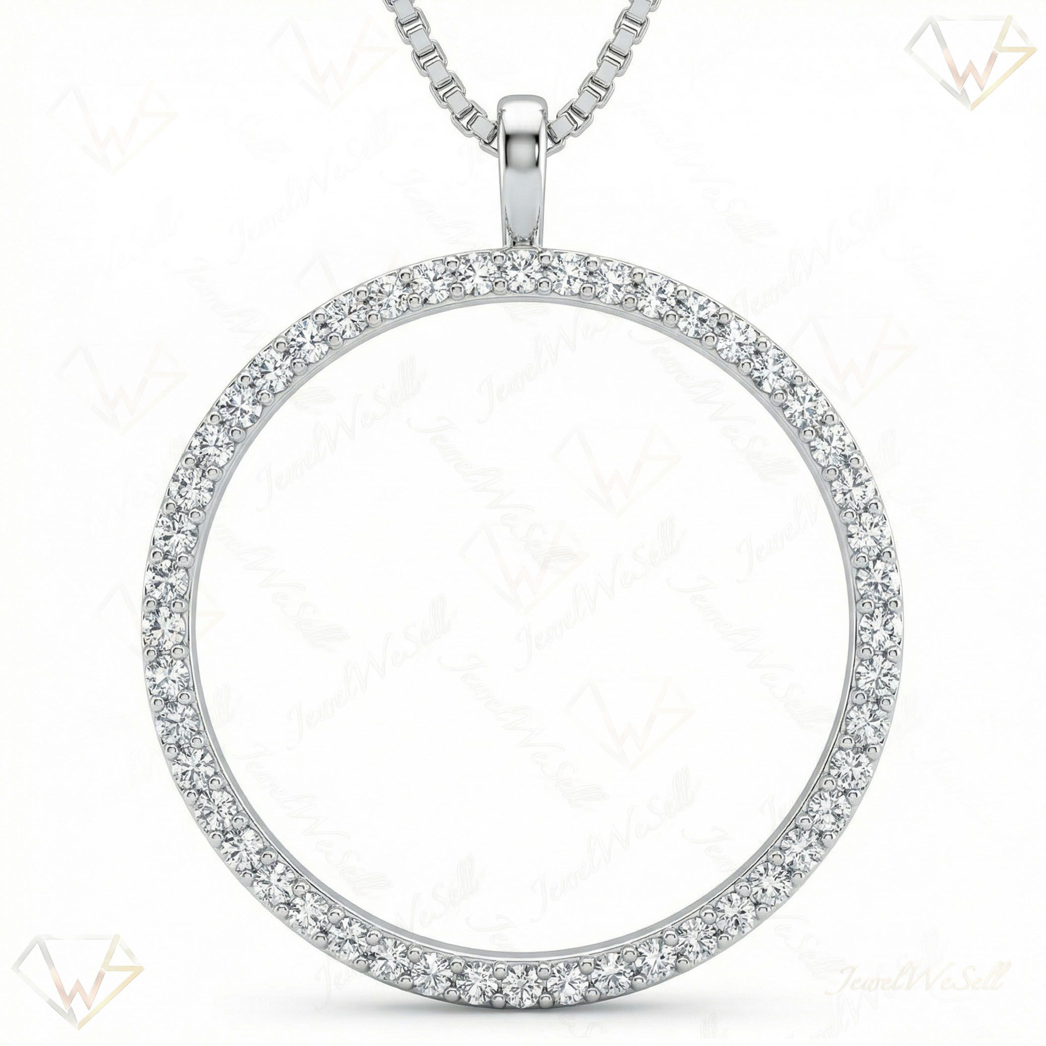 4.30 ct EF VS Moissanite Memory Pendant in 925 Sterling Silver 15681