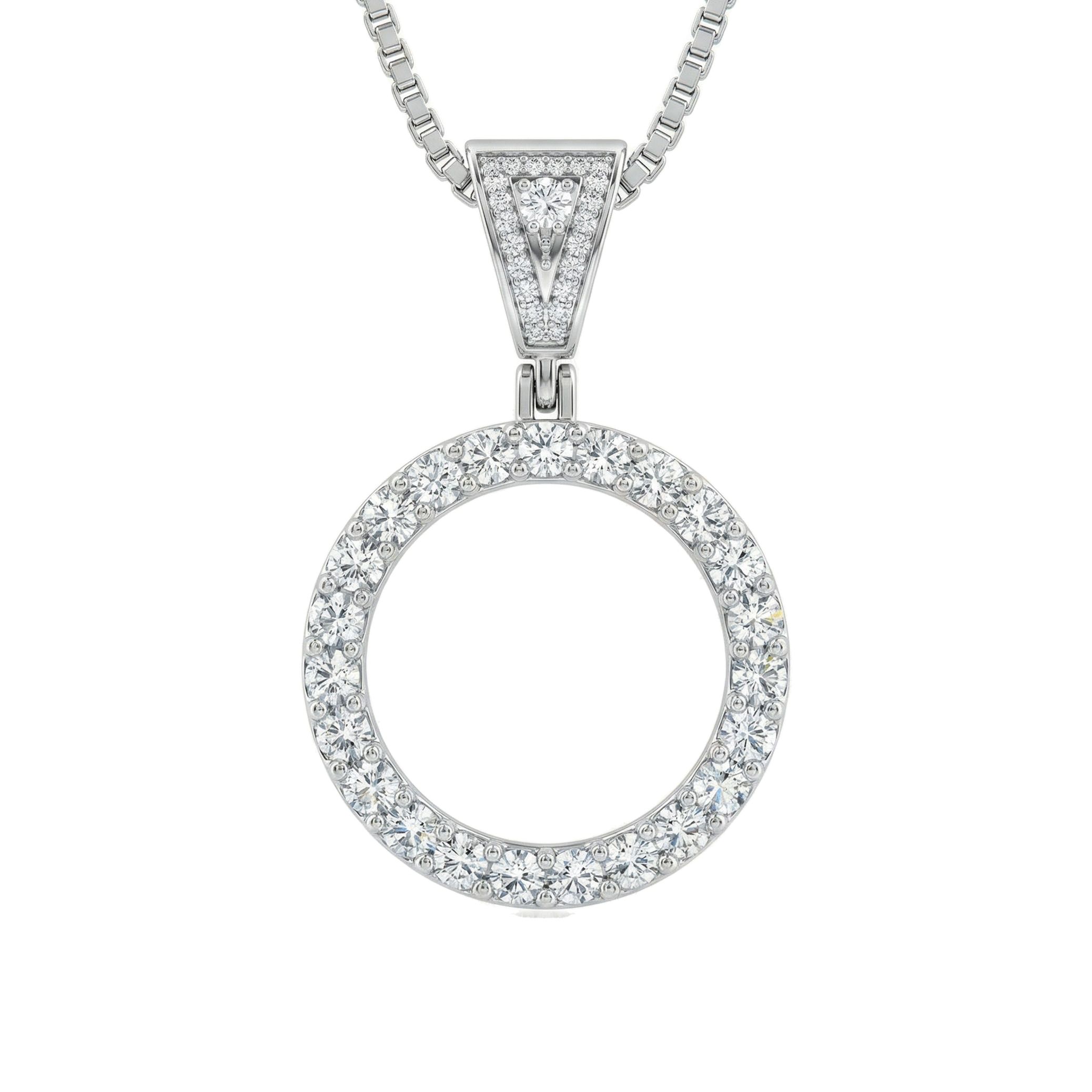 3.30 ct EF VS Lab Grown Diamond Memory Pendant in 10k White Gold 15743