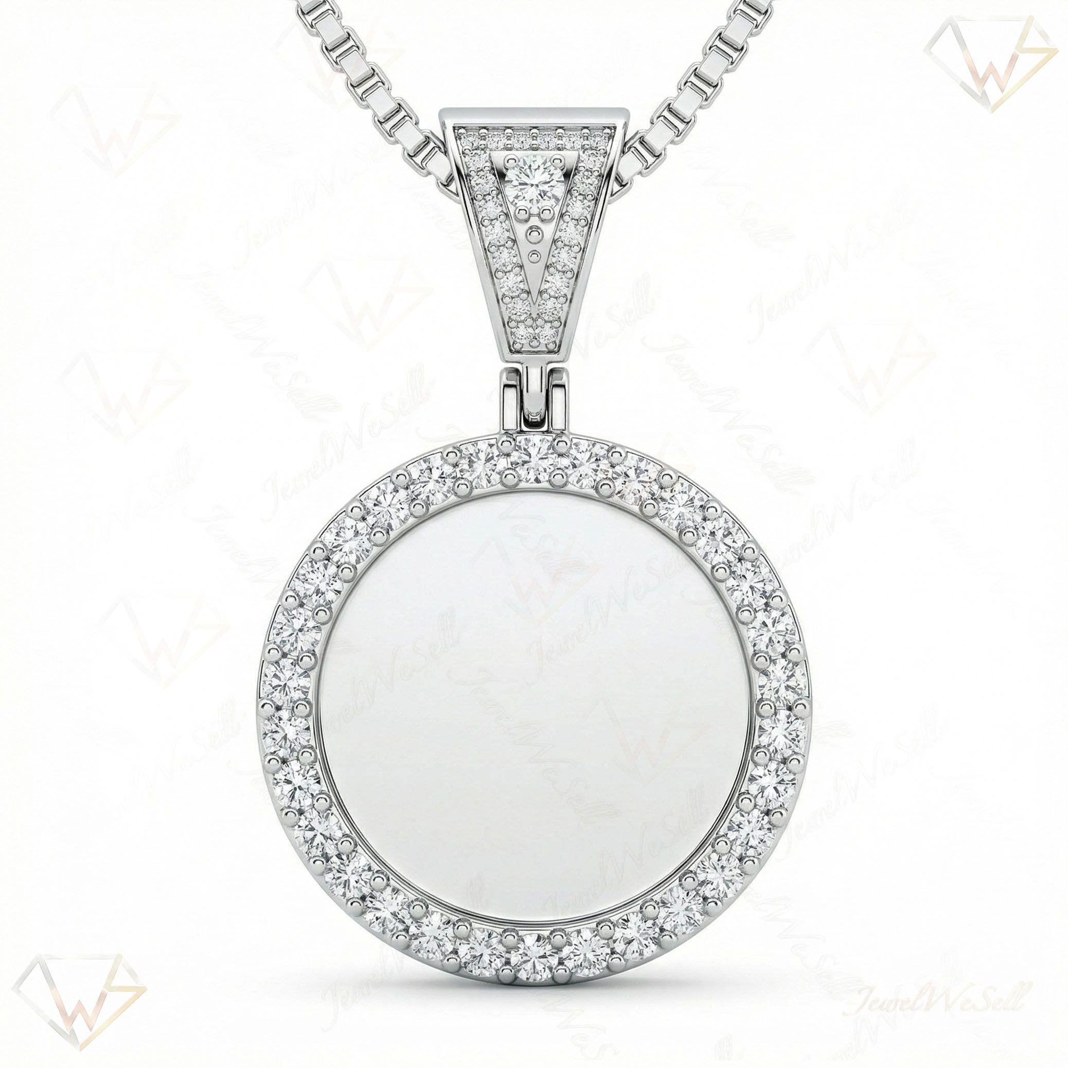 1.66 ct EF VS Lab Grown Diamond Memory Pendant in 10k White Gold 15743