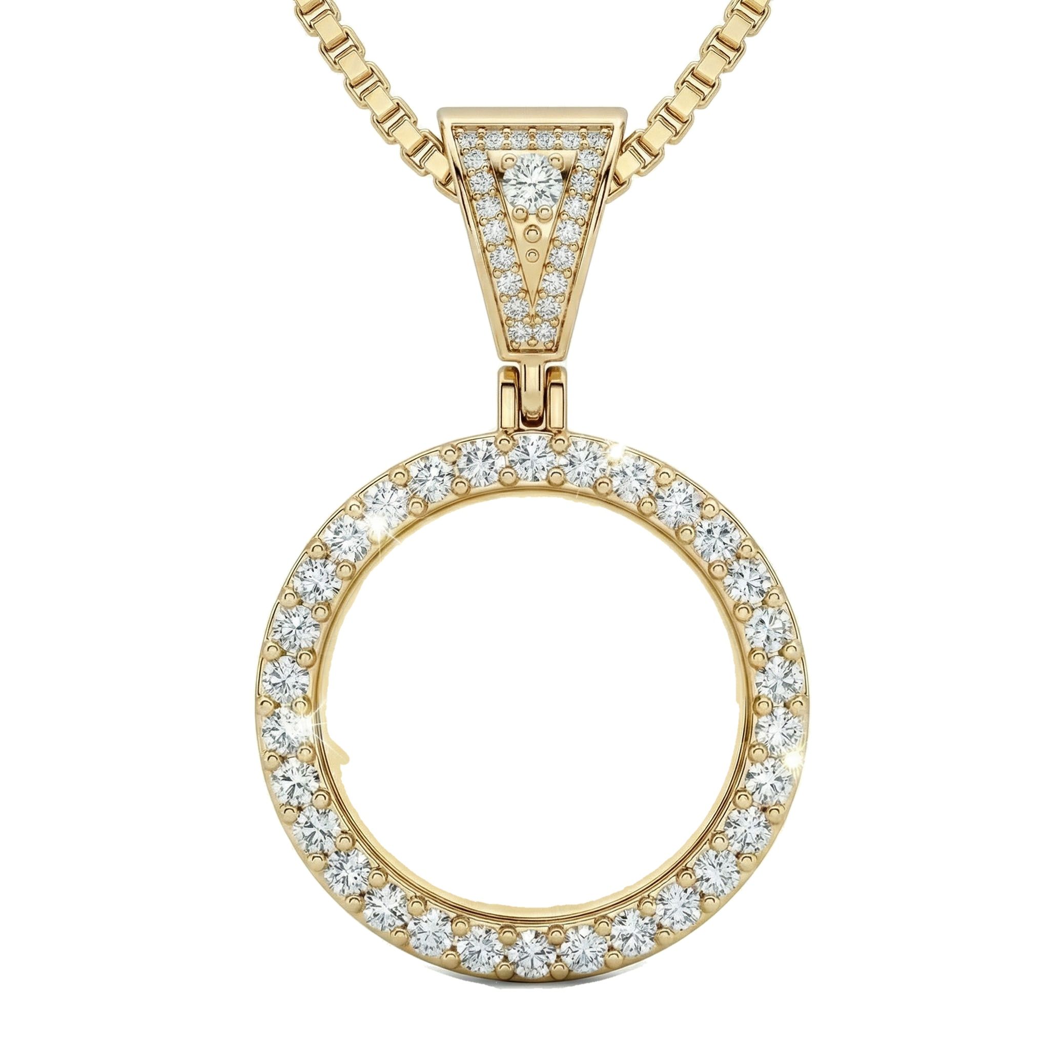 1.66 ct EF VS Lab Grown Diamond Memory Pendant in 14k Yellow Gold 15743