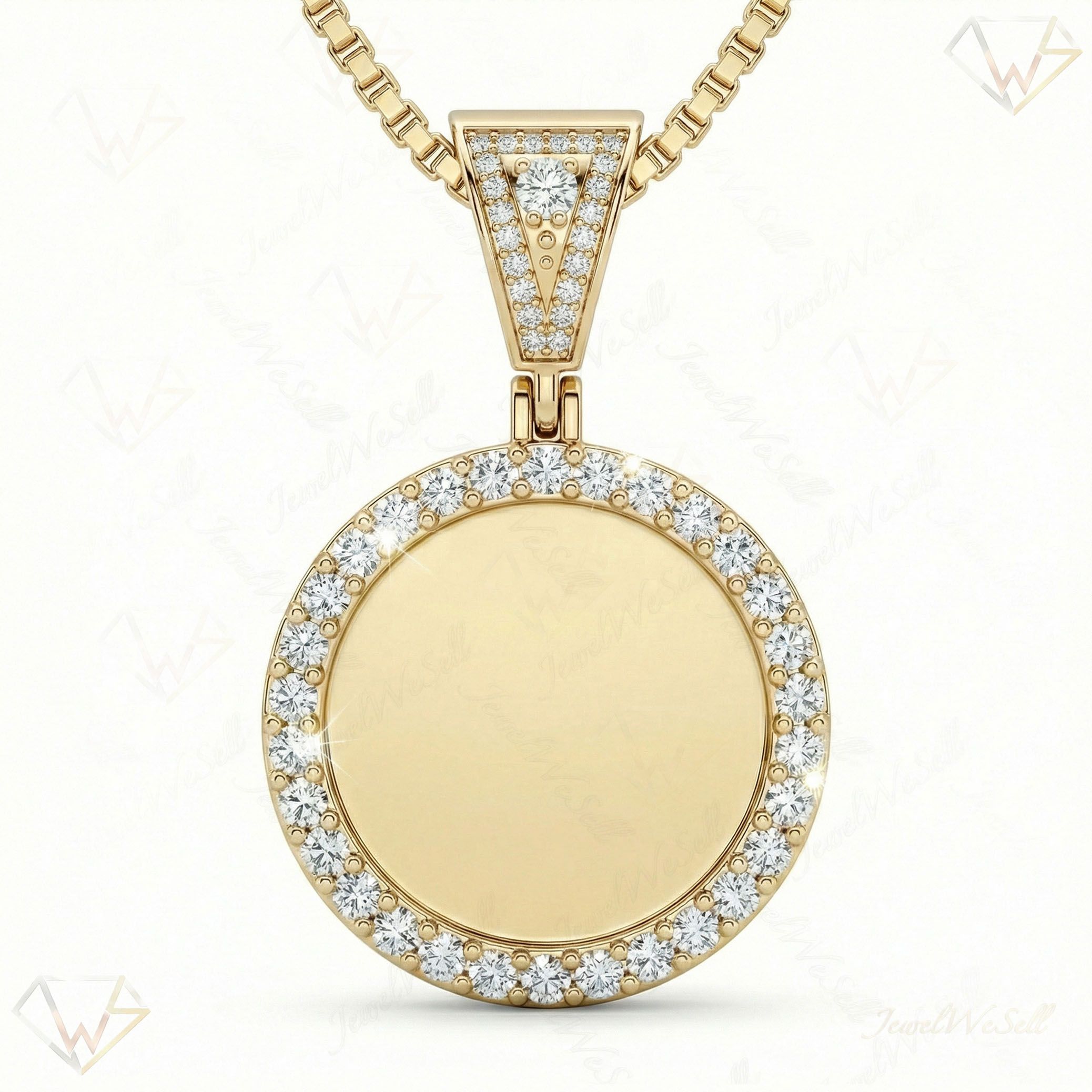 1.66 ct EF VS Lab Grown Diamond Memory Pendant in 10k Yellow Gold 15743
