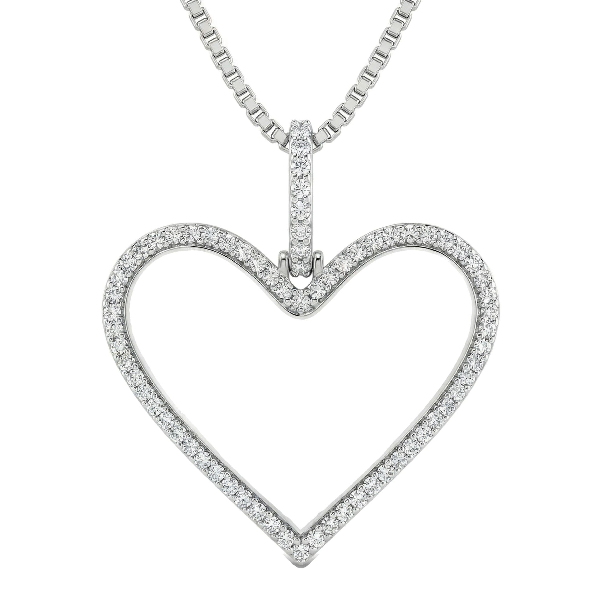 1.10 ct EF VS Lab Grown Diamond Memory Pendant in 10k White Gold 15825