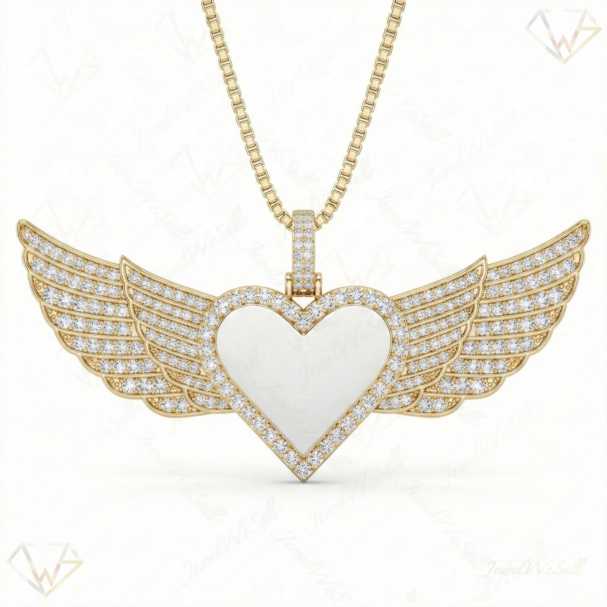 3.80 ct EF VS Lab Grown Diamond Memory Pendant in 14k Yellow Gold 15834