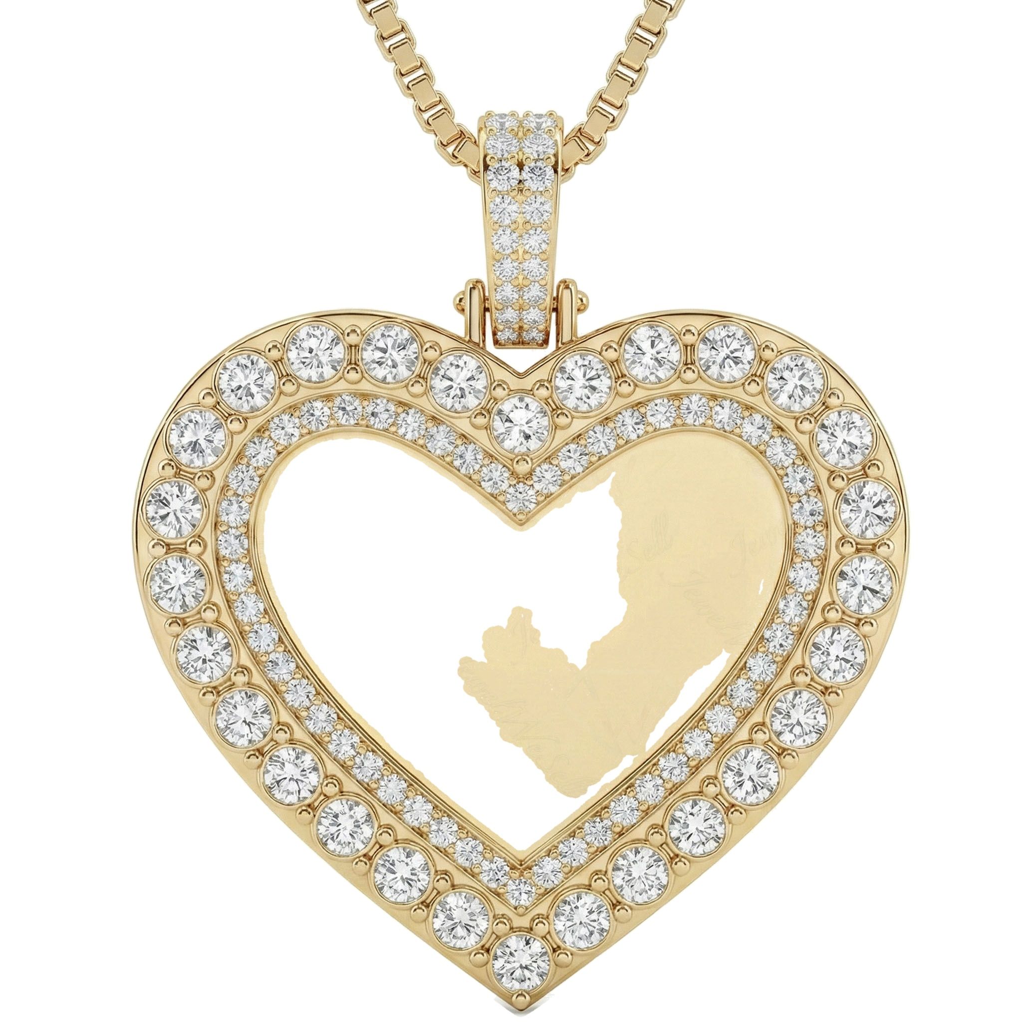 5.60 ct EF VS Lab Grown Diamond Memory Pendant in 10k Yellow Gold 15839