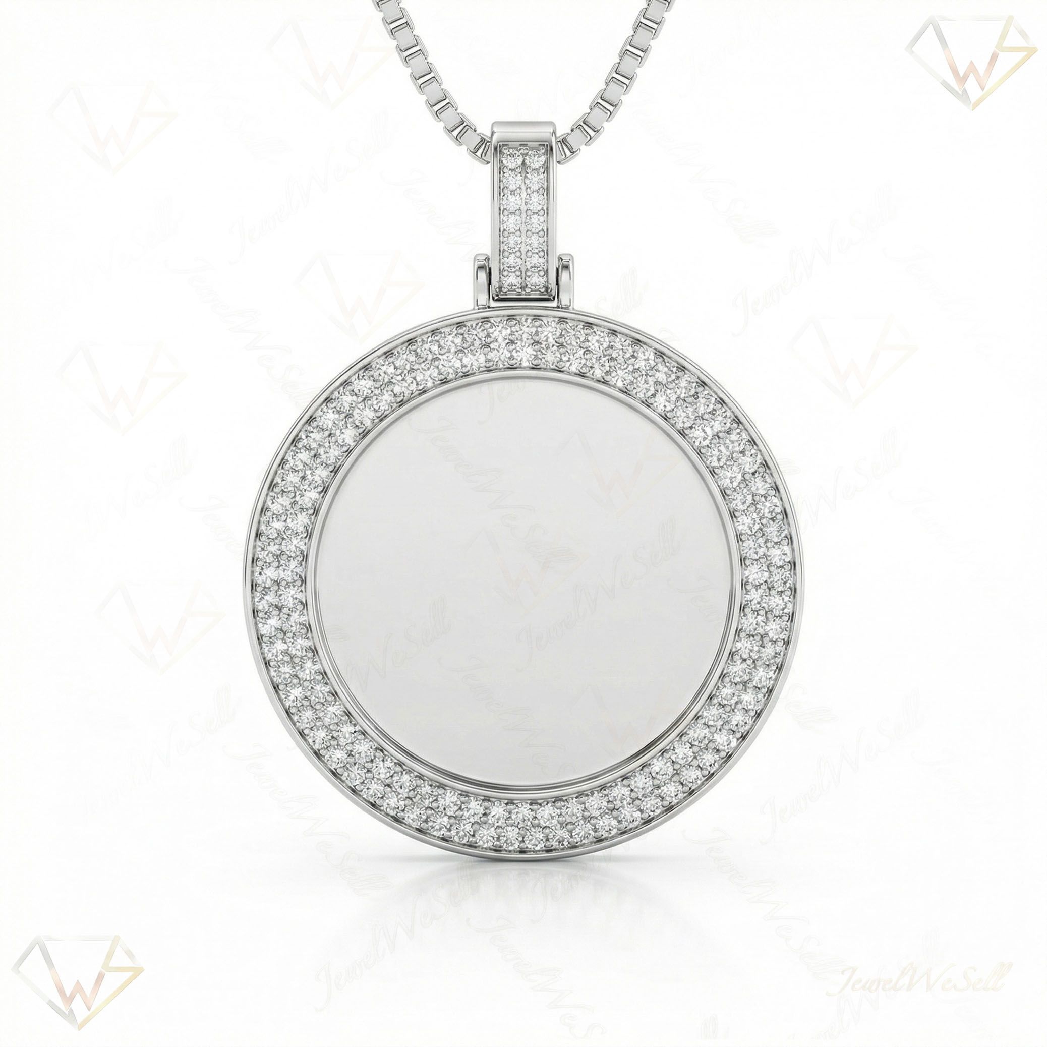 0.95 ct EF VS Lab Grown Diamond Memory Pendant in 14k White Gold 15845