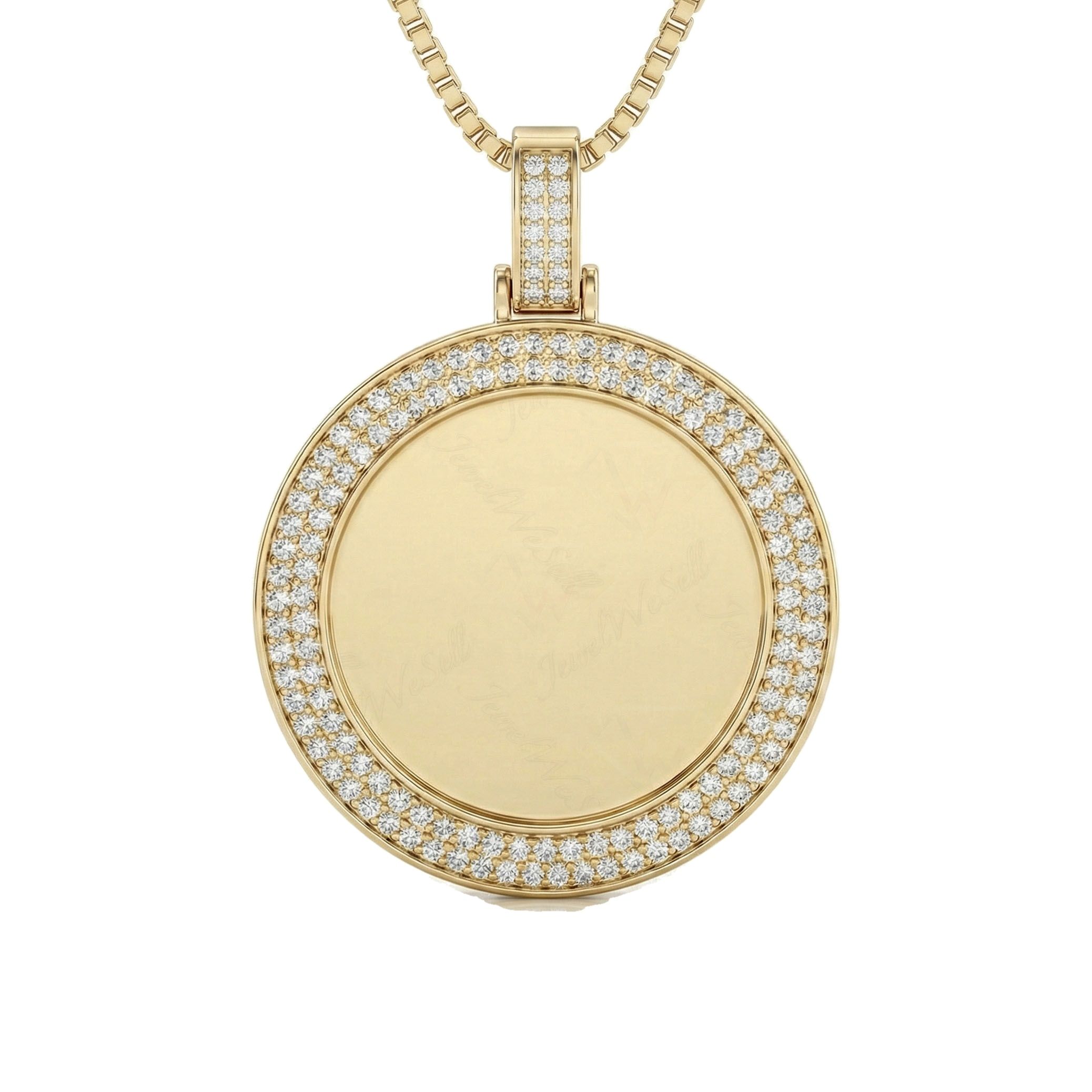 0.95 ct EF VS Lab Grown Diamond Memory Pendant in 10k Yellow Gold 15845