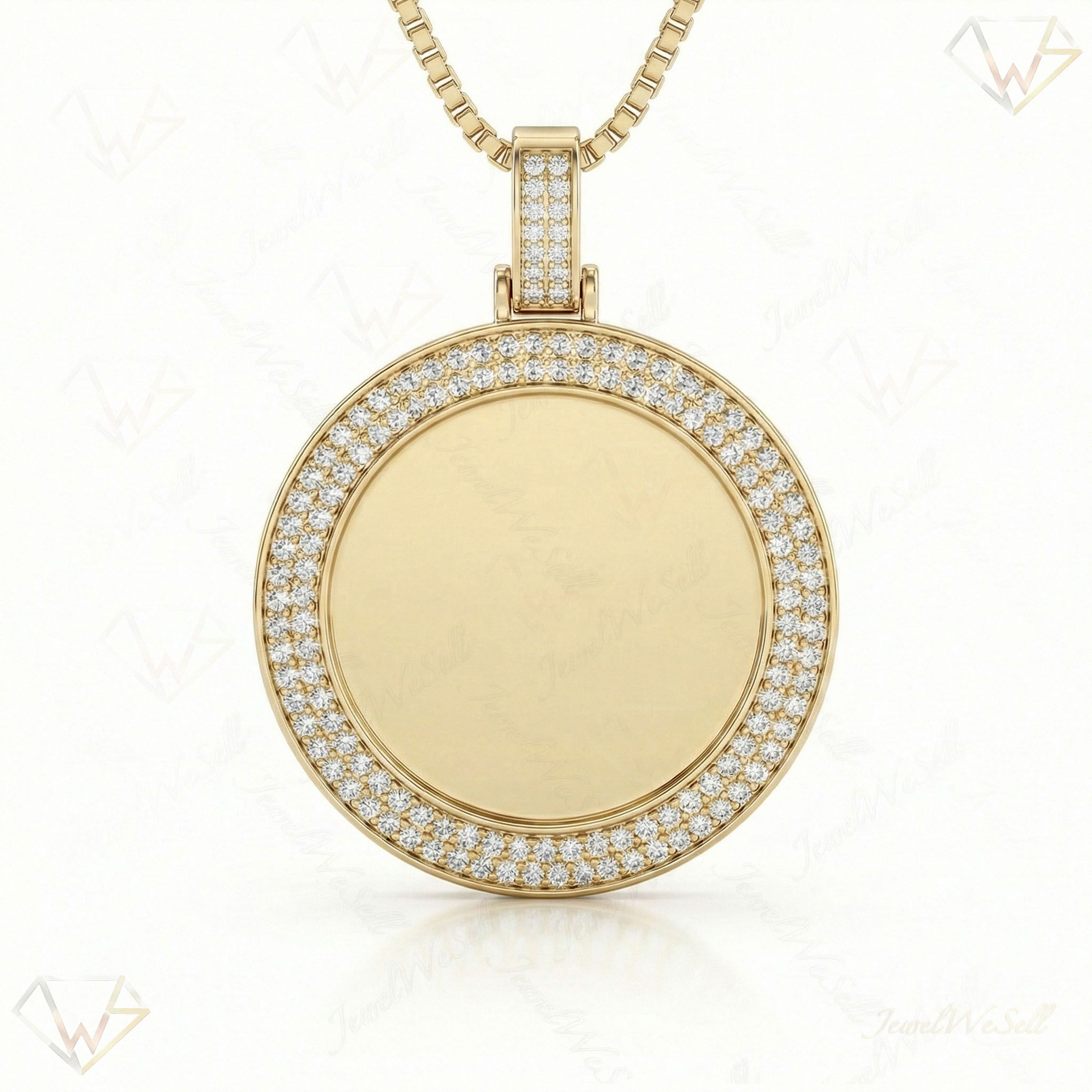 0.95 ct EF VS Lab Grown Diamond Memory Pendant in 14k Yellow Gold 15845