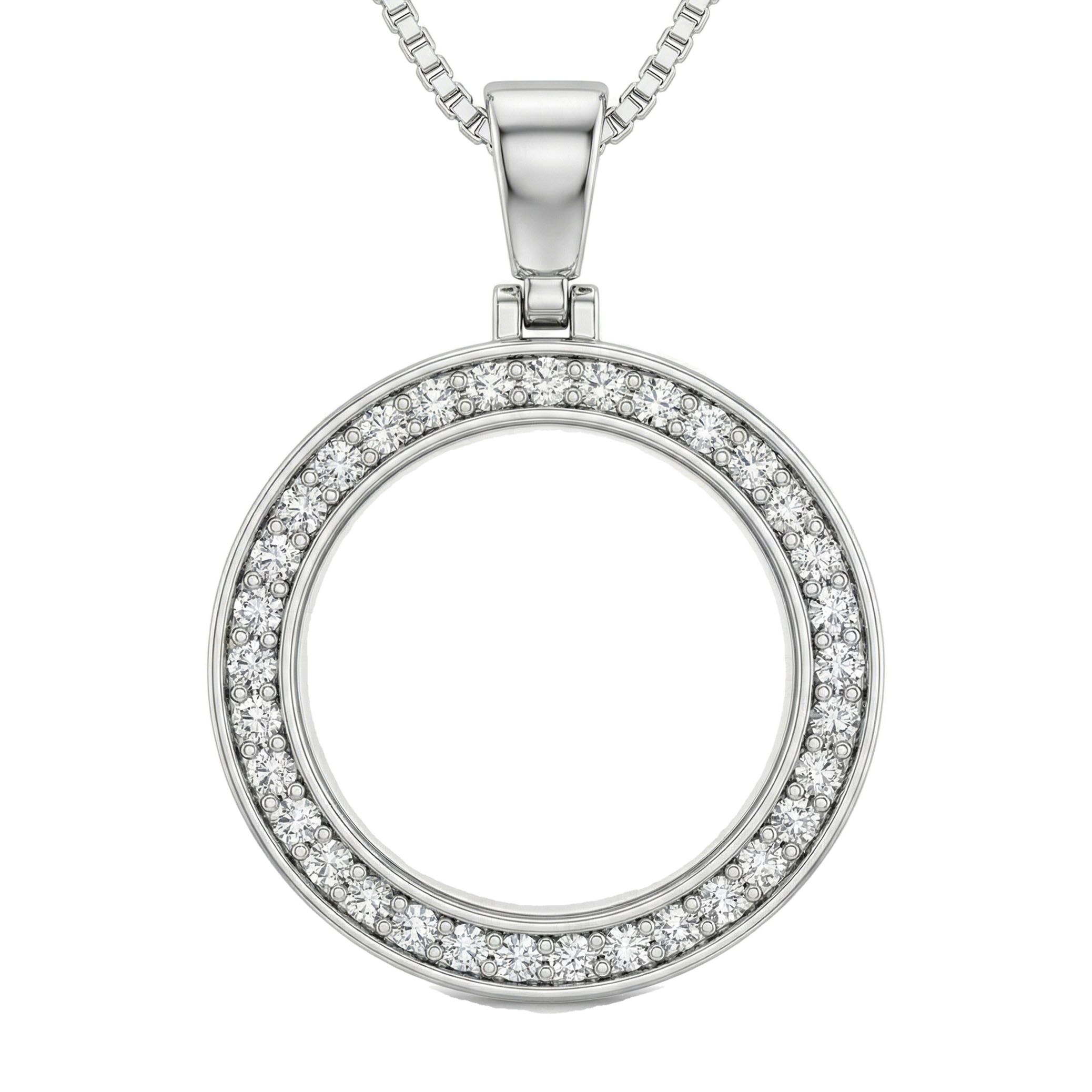 1.45 ct EF VS Moissanite Memory Pendant in 925 Sterling Silver 15985