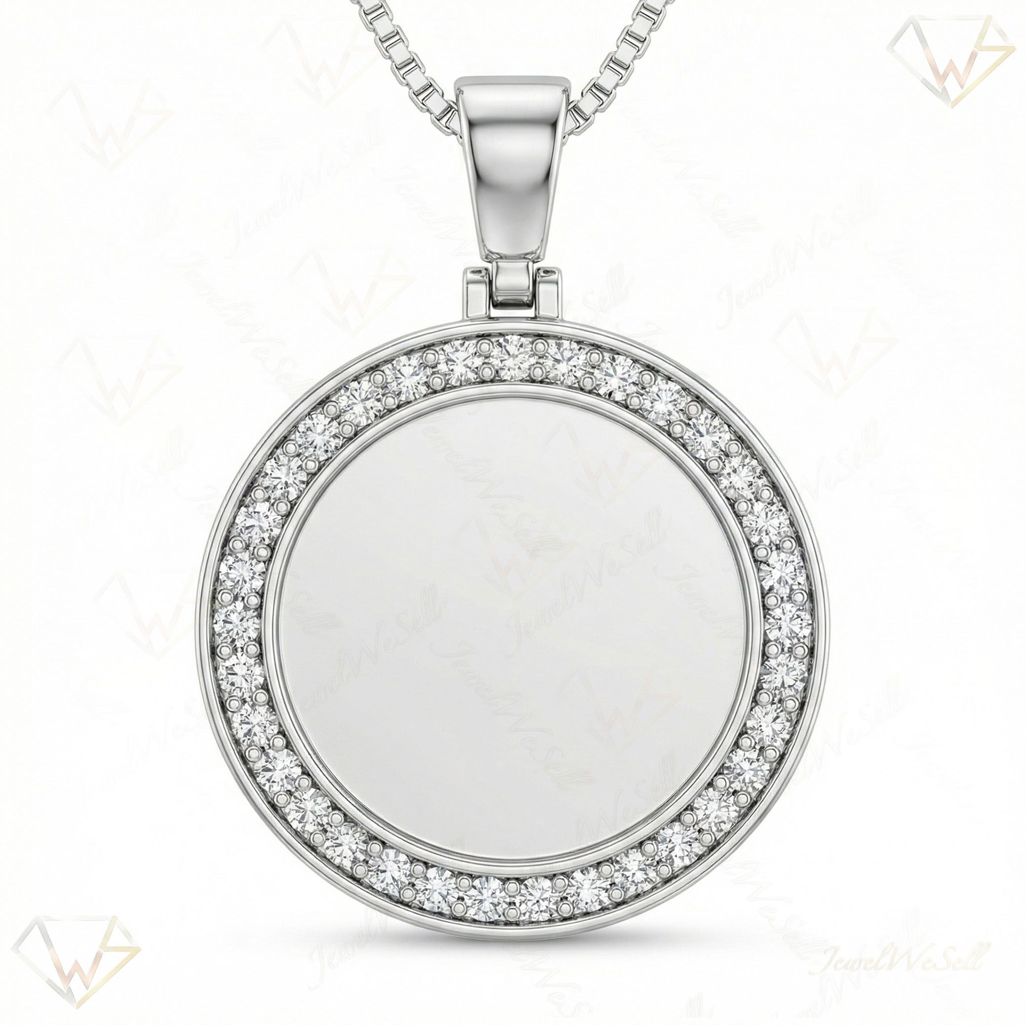 1.45 ct EF VS Lab Grown Diamond Memory Pendant in 10k White Gold 15985