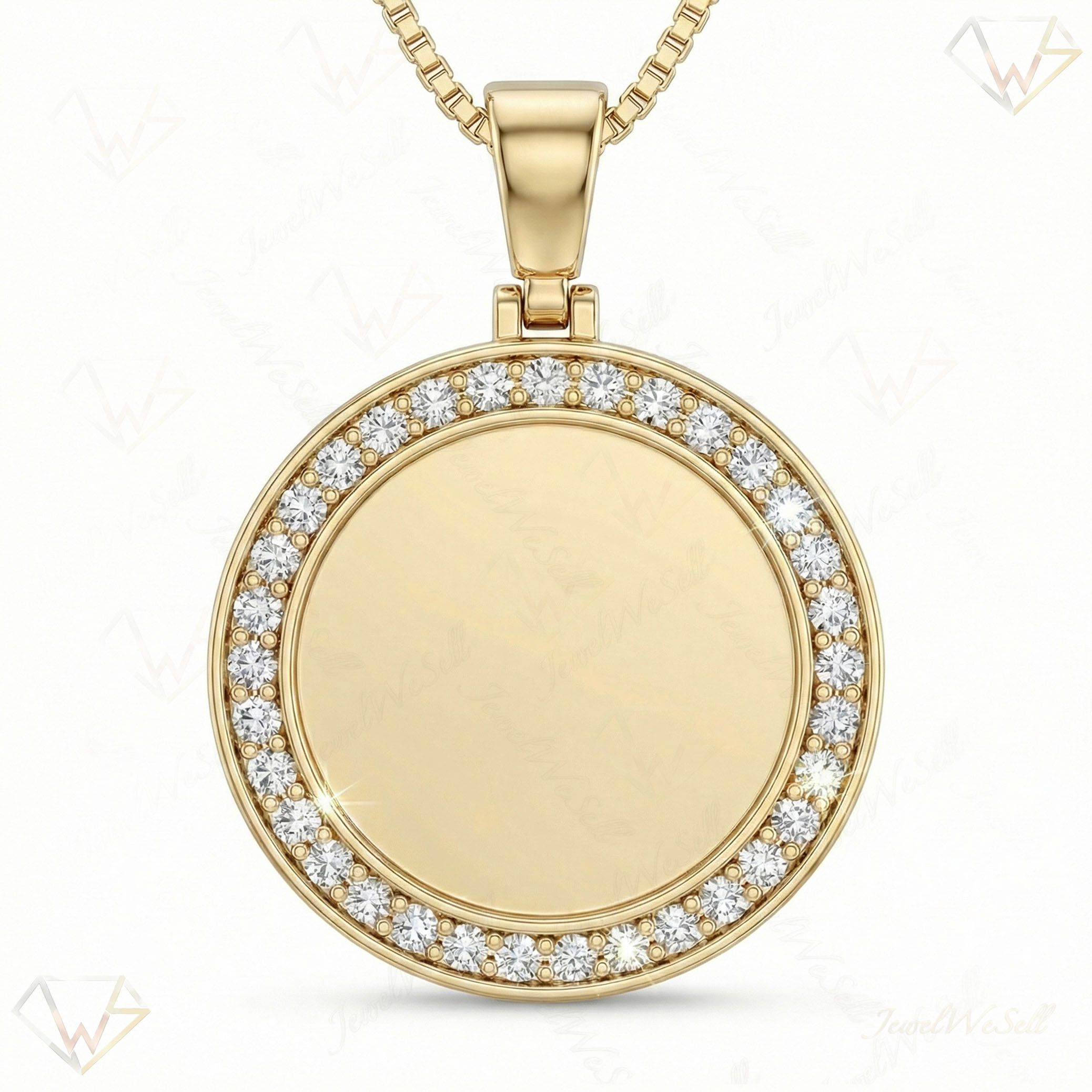 1.45 ct EF VS Lab Grown Diamond Memory Pendant in 14k Yellow Gold 15985