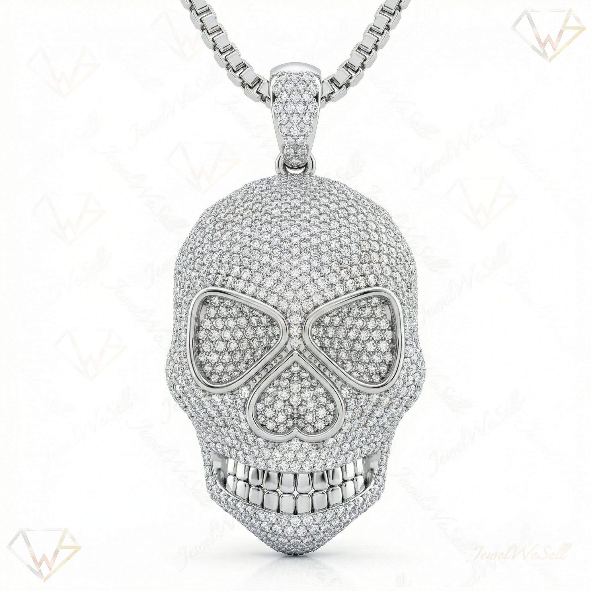 7.20 ct EF VS Lab Grown Diamond Alien Pendant in 14k White Gold 20106