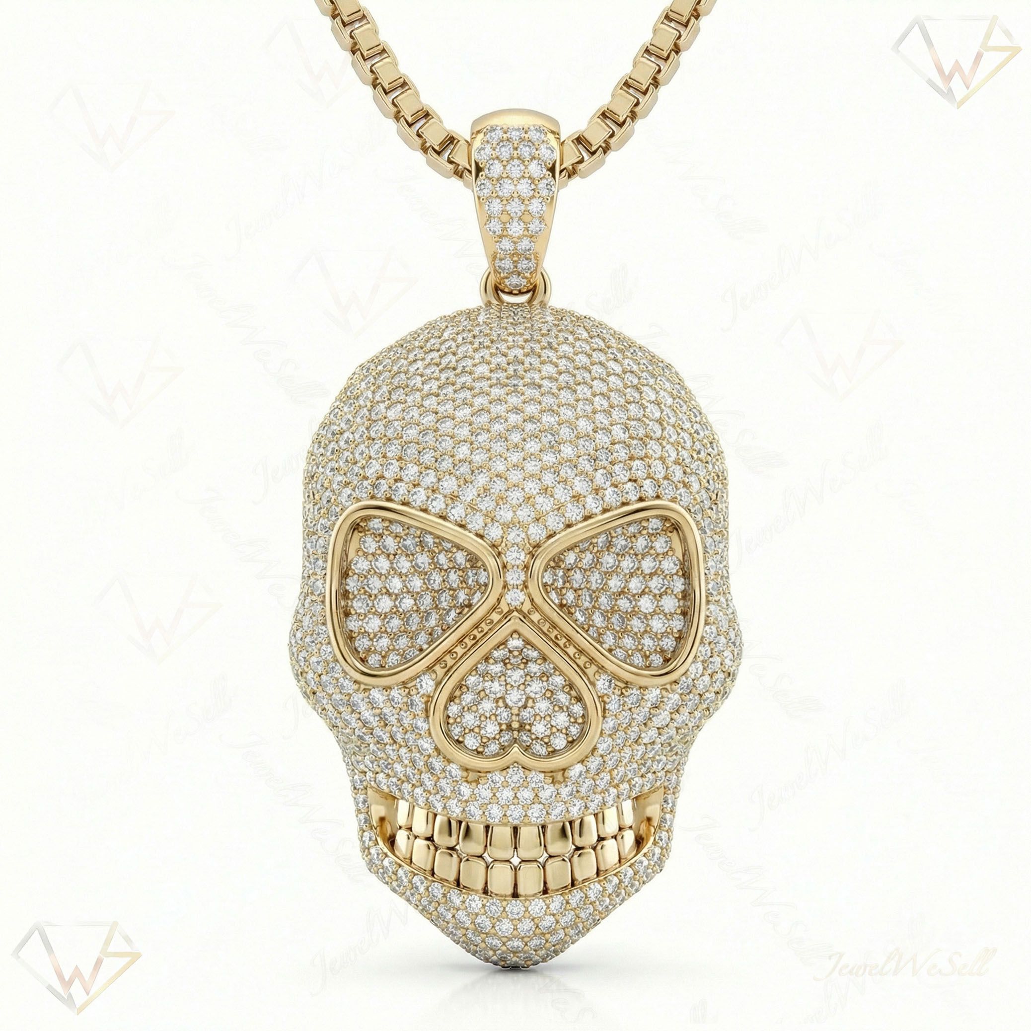7.20 ct EF VS Lab Grown Diamond Alien Pendant in 14k Yellow Gold 20106