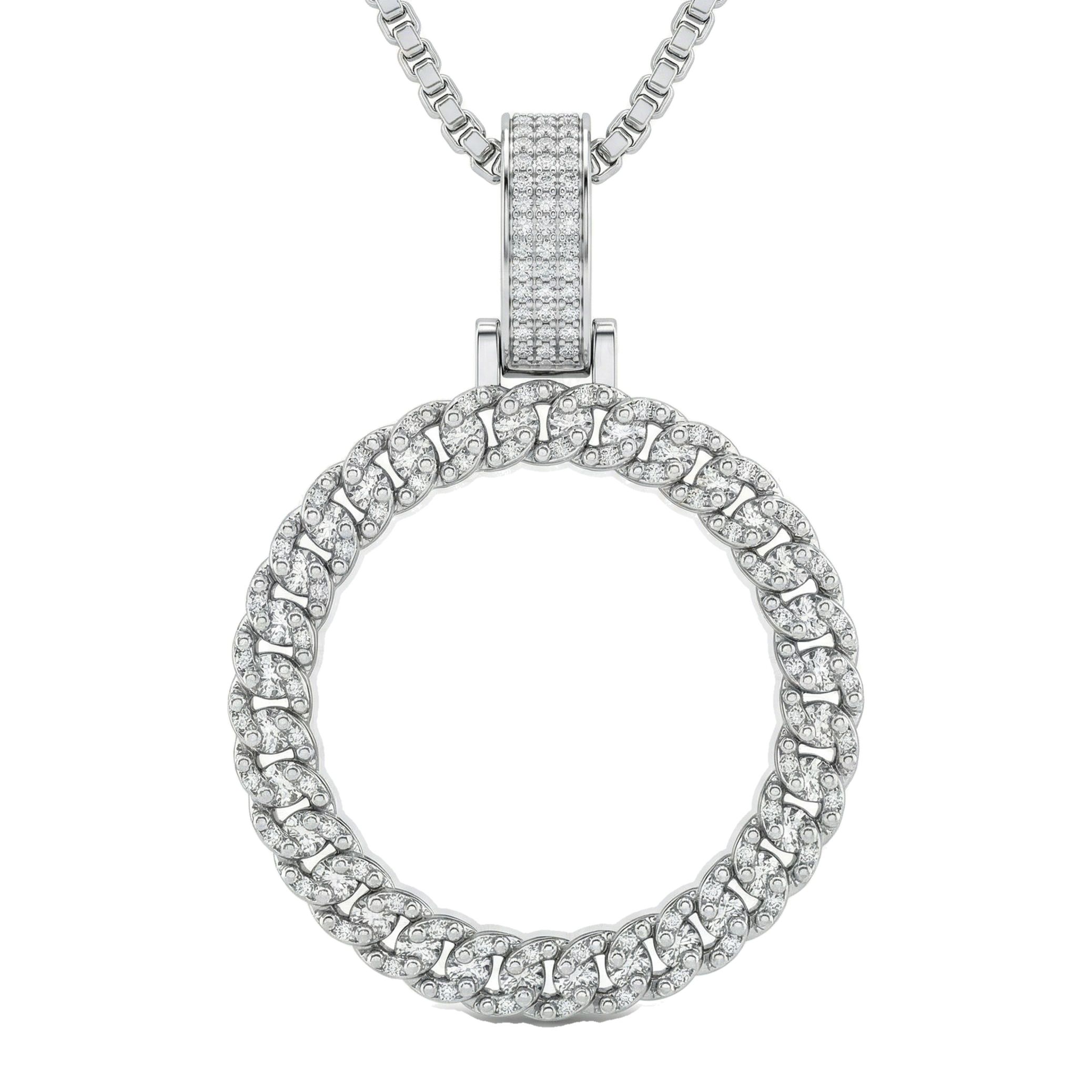 1.33 ct EF VS Lab Grown Diamond Memory Pendant in 14k White Gold 201131