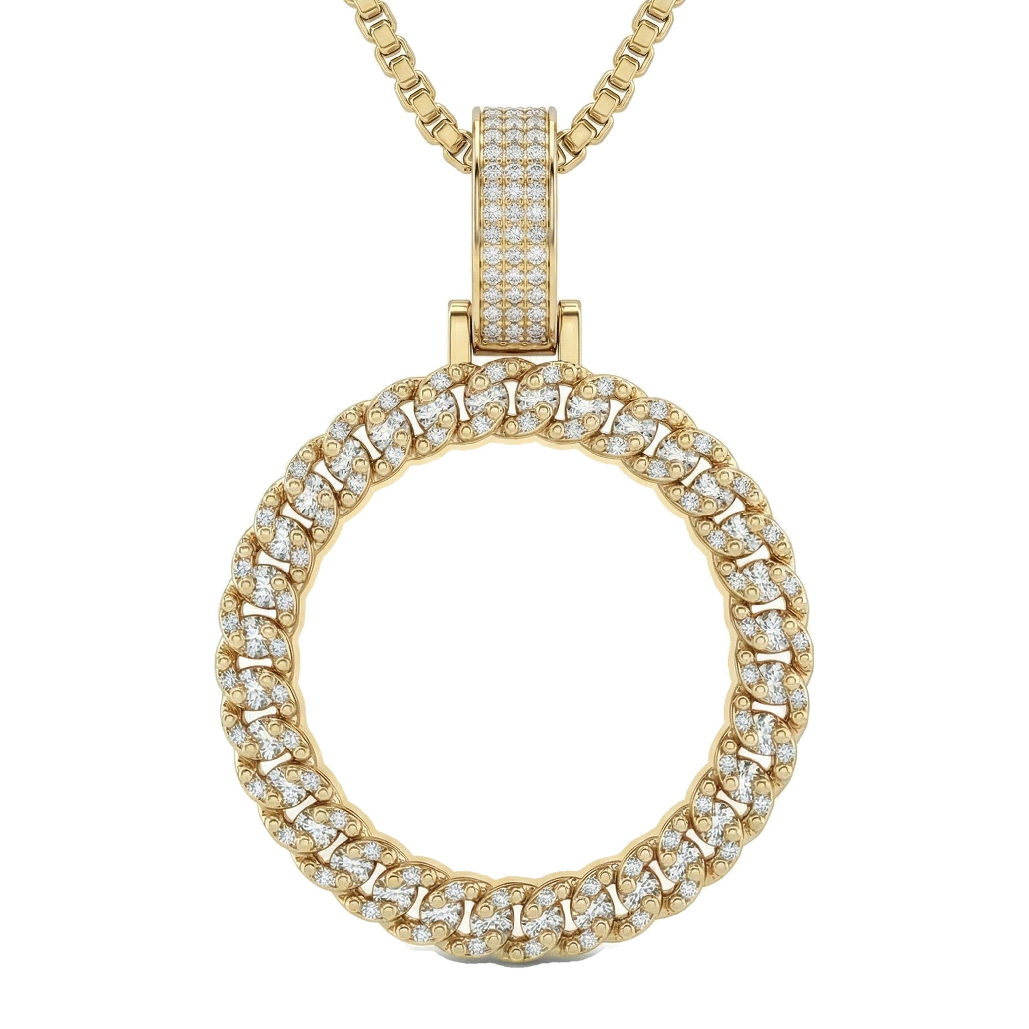 1.33 ct EF VS Lab Grown Diamond Memory Pendant in 10k Yellow Gold 201131