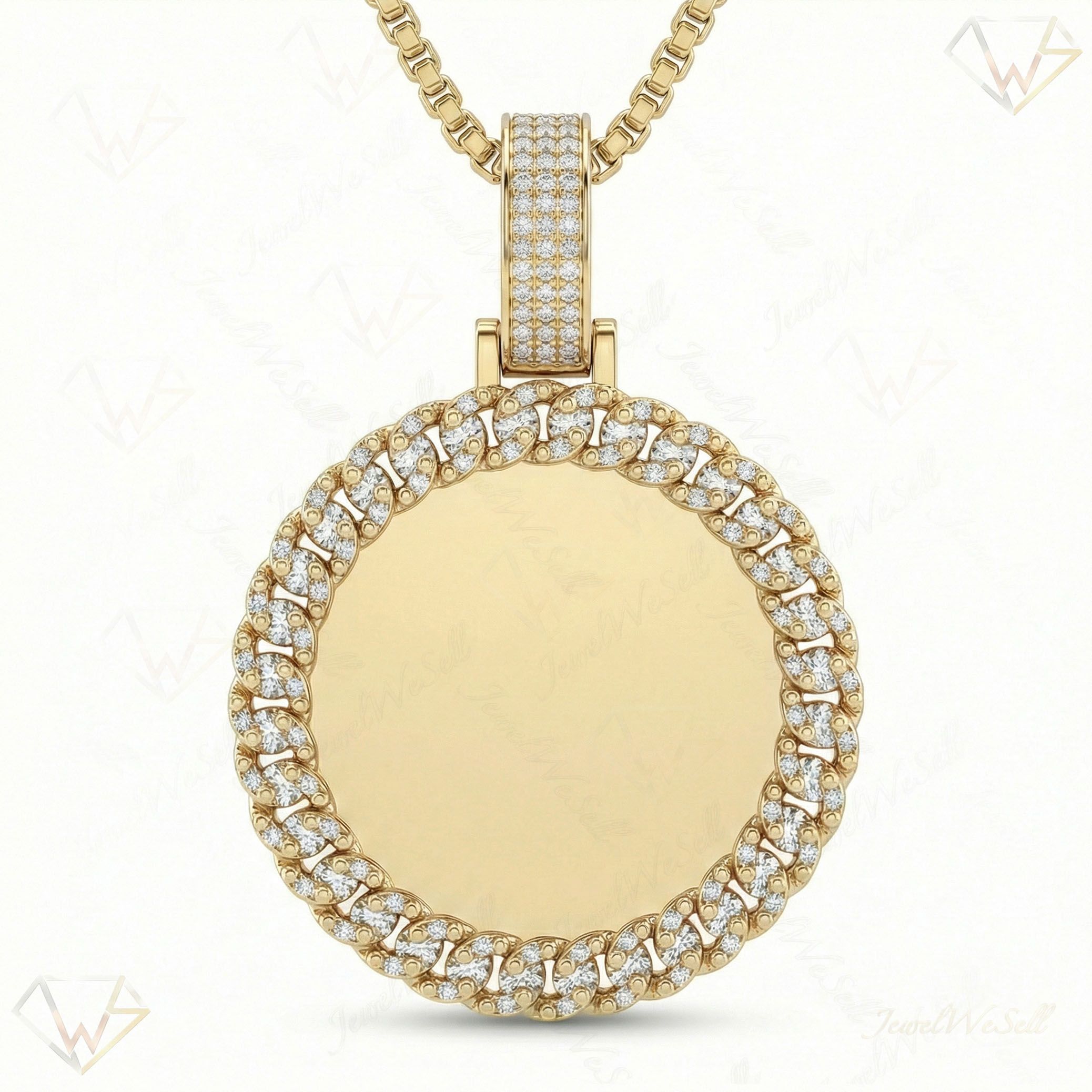 1.33 ct EF VS Lab Grown Diamond Memory Pendant in 14k Yellow Gold 201131