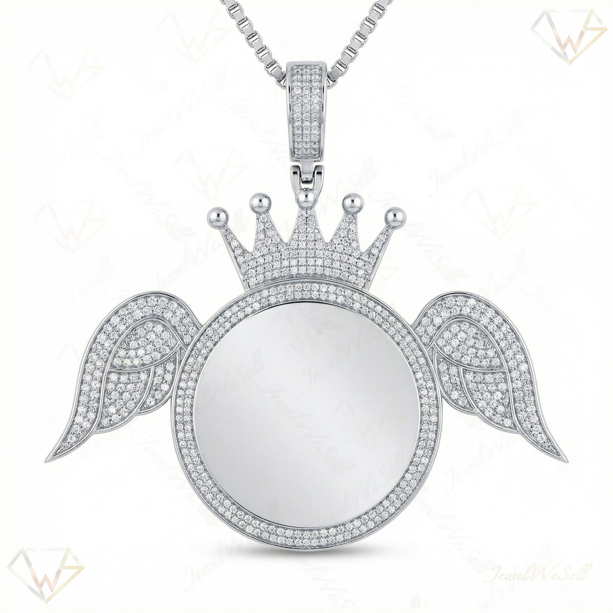 2.50 ct EF VS Moissanite Memory Pendant in 925 Sterling Silver 201133