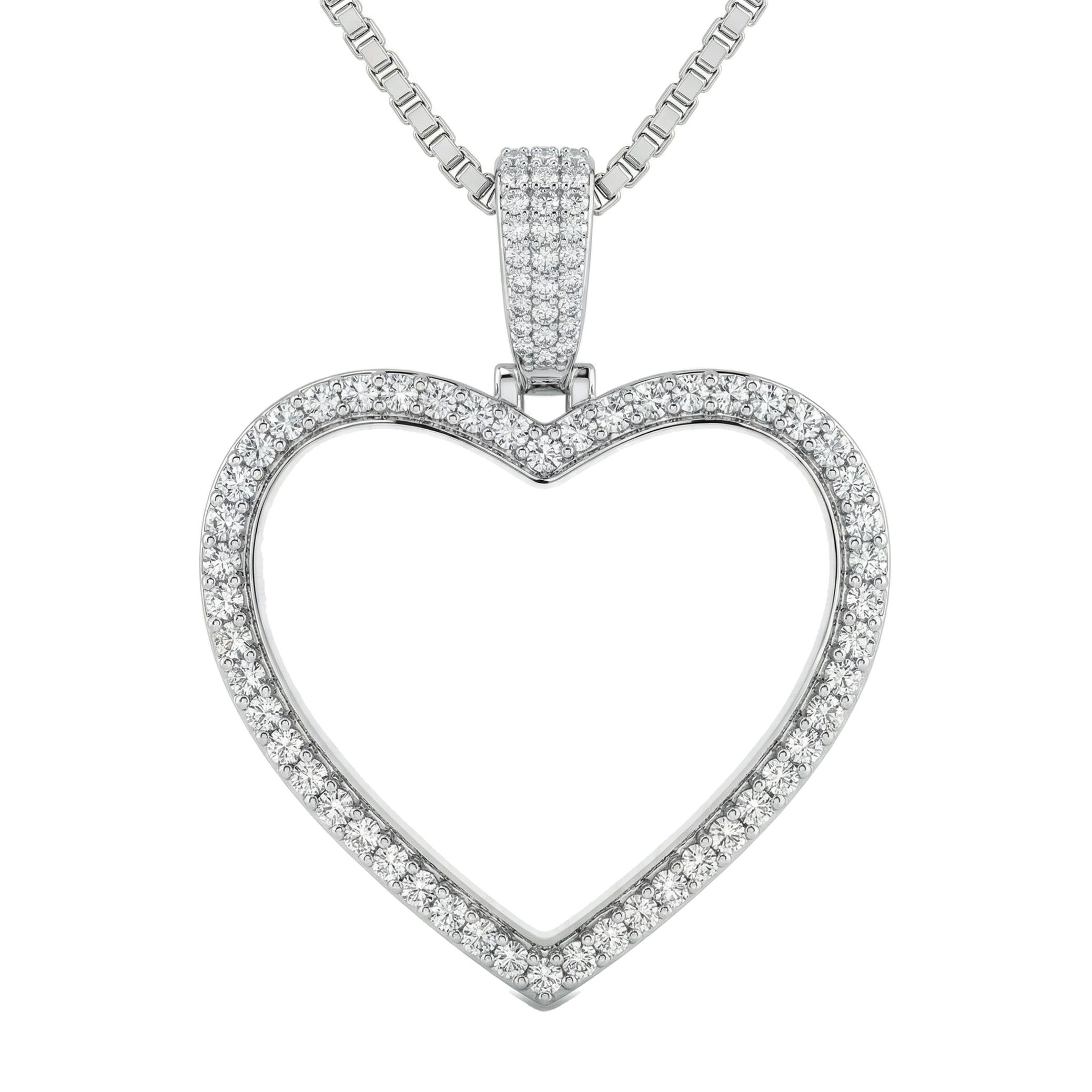 2.90 ct EF VS Lab Grown Diamond Memory Pendant in 10k White Gold 201479