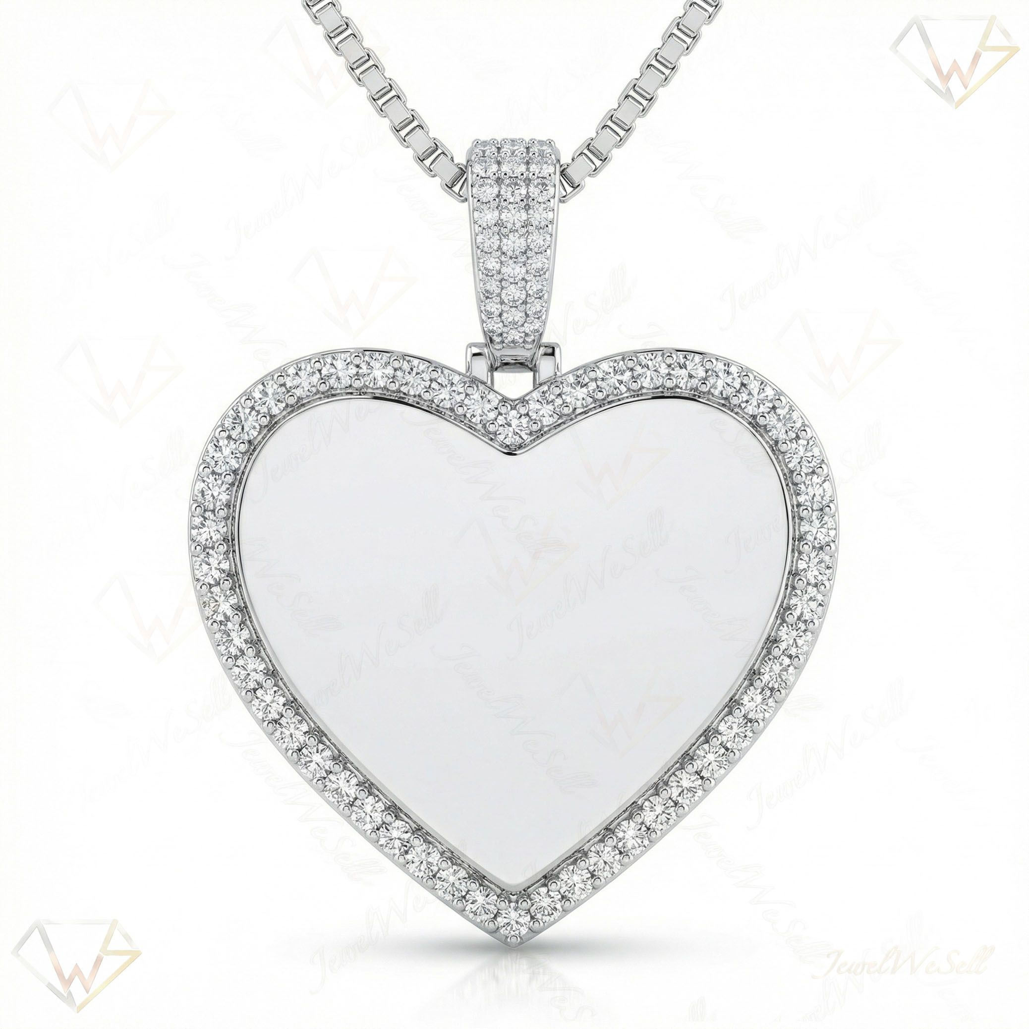 2.90 ct EF VS Lab Grown Diamond Memory Pendant in 14k White Gold 201479