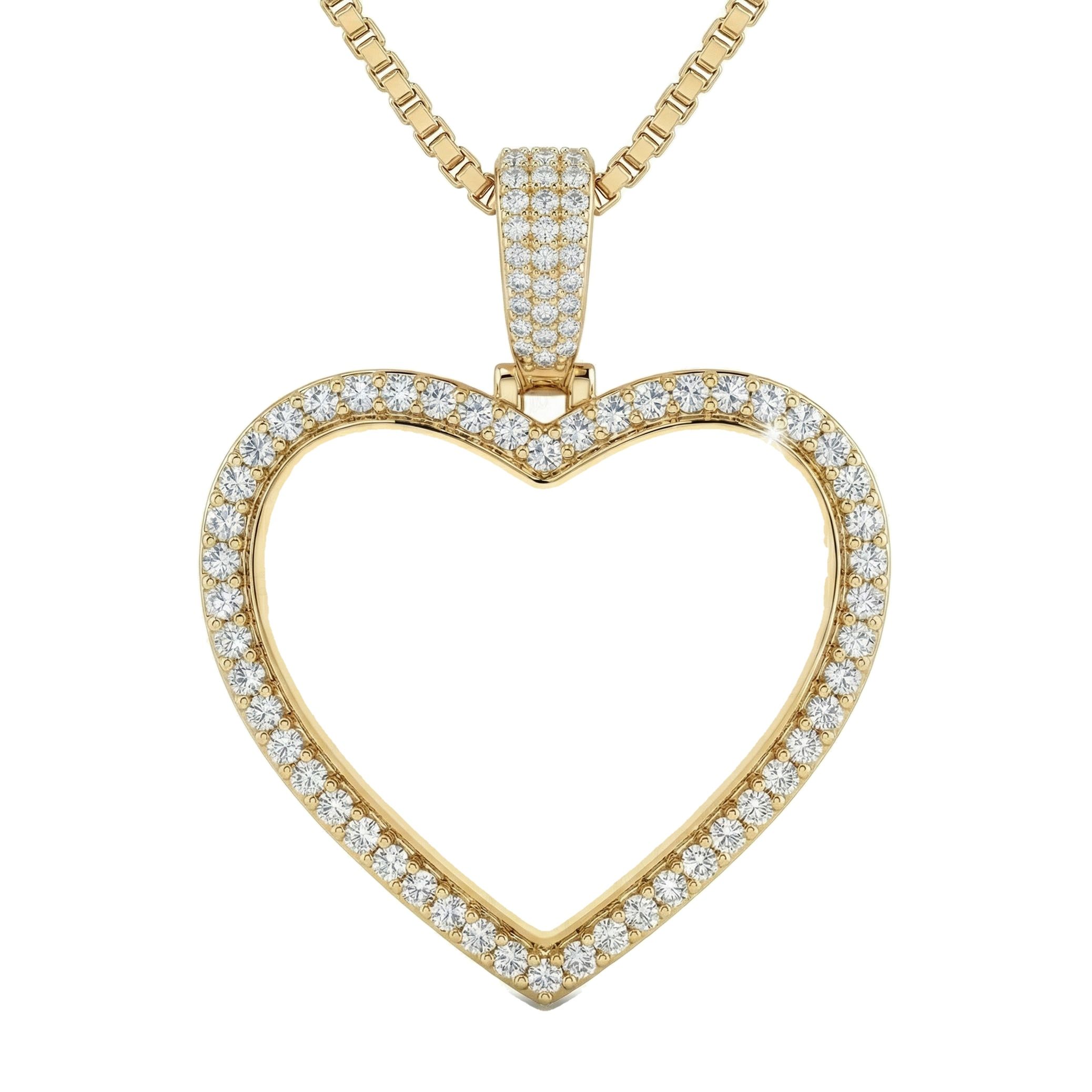 2.90 ct EF VS Lab Grown Diamond Memory Pendant in 10k Yellow Gold 201479
