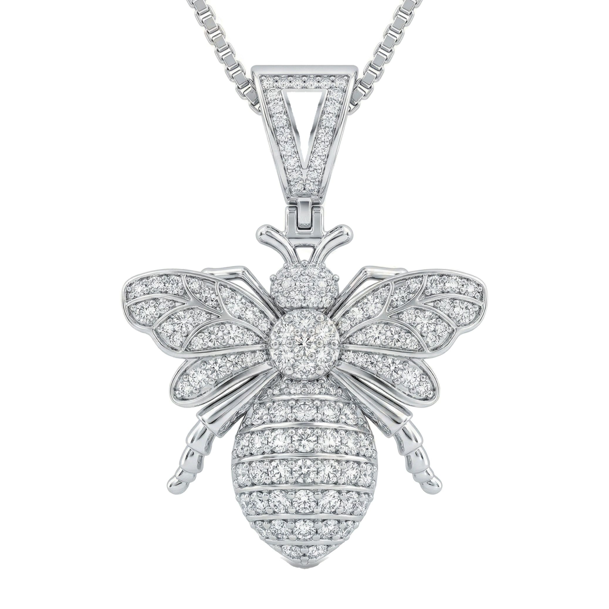 1.80 ct EF VS Lab Grown Diamond Butterfly Pendant in 10k White Gold 201493