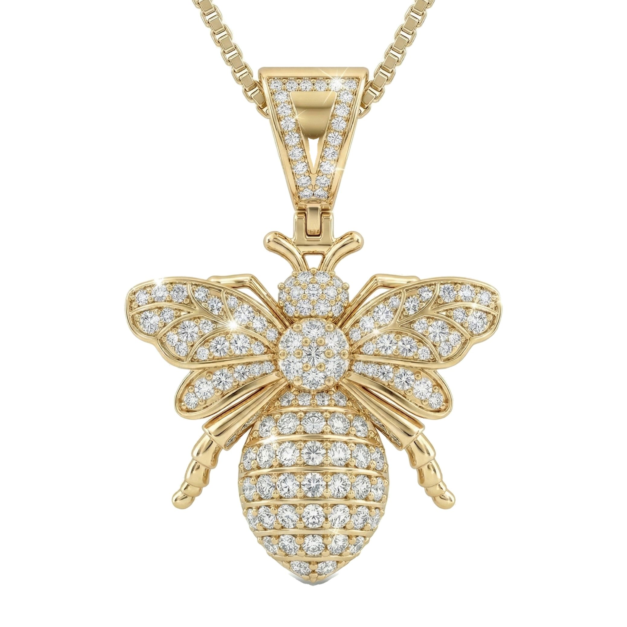 1.80 ct EF VS Lab Grown Diamond Butterfly Pendant in 10k Yellow Gold 201493