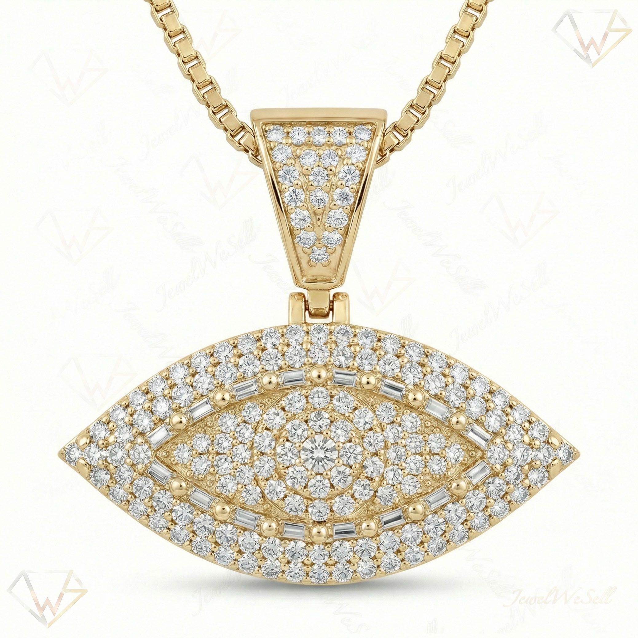 2.50 ct EF VS Lab Grown Diamond Evil Eye Pendant in 14k Yellow Gold 201576