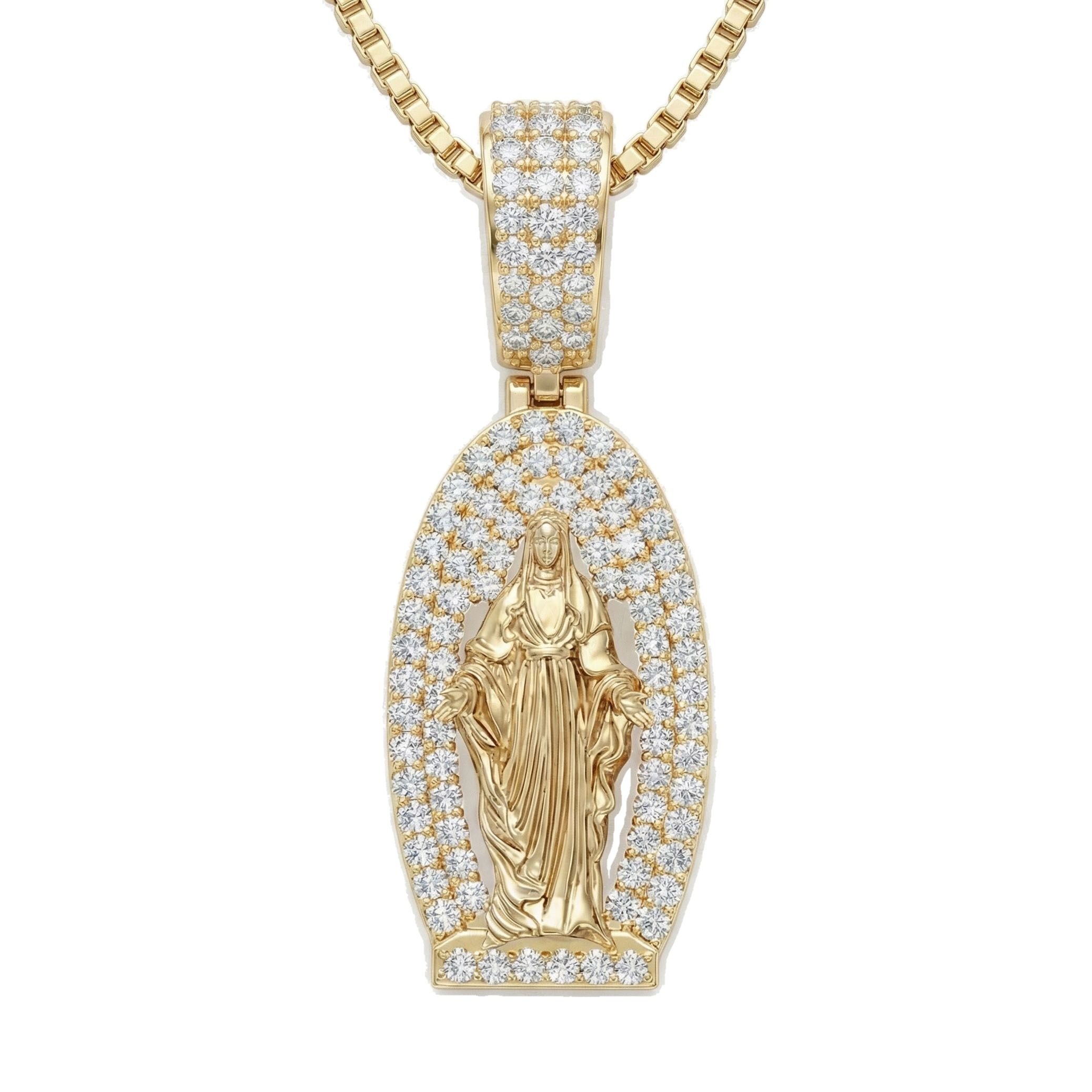 1.40 ct EF VS Lab Grown Diamond Jesus Pendant in 10k Yellow Gold 201600