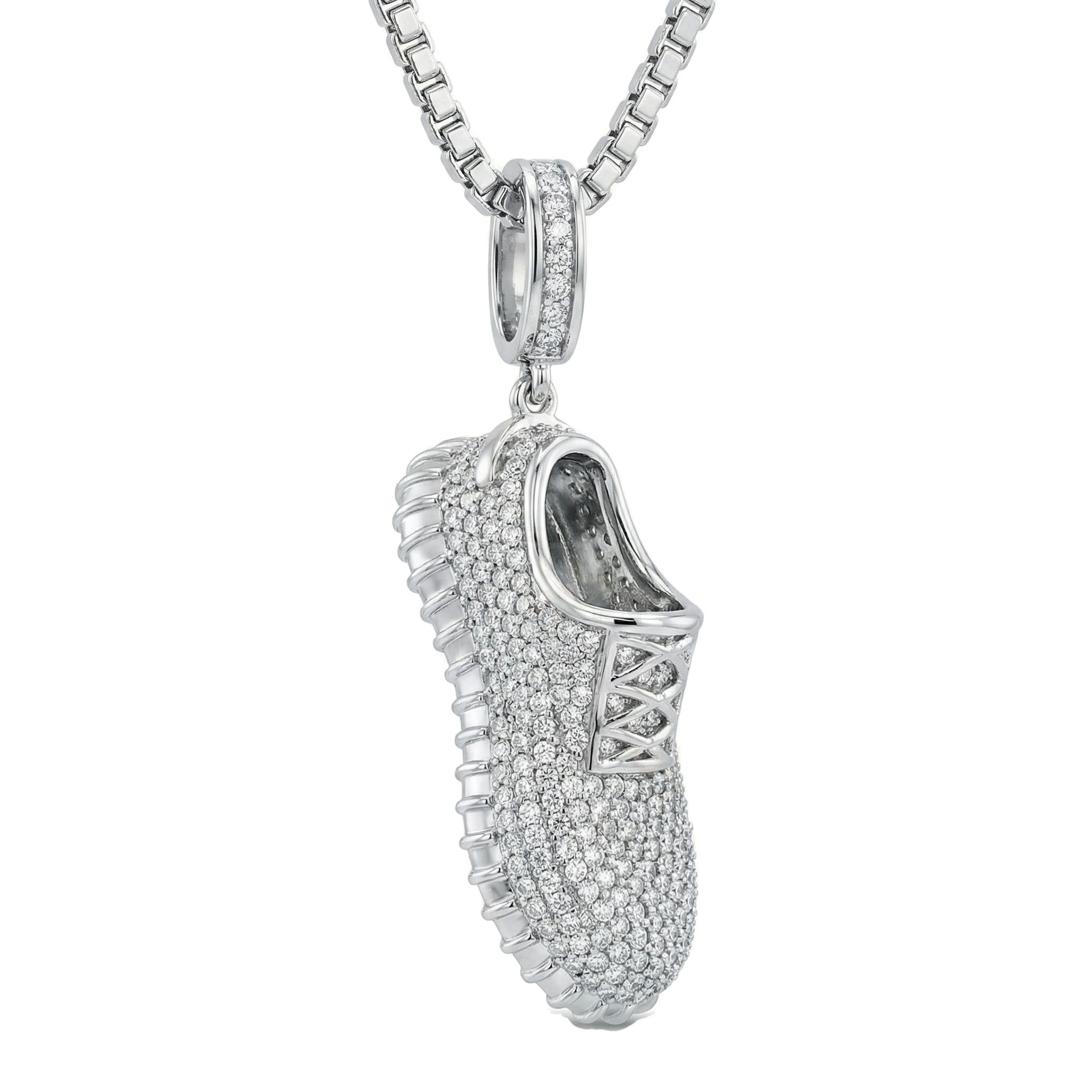 3.00 ct EF VS Lab Grown Diamond Shoe Pendant in 10k White Gold 201852