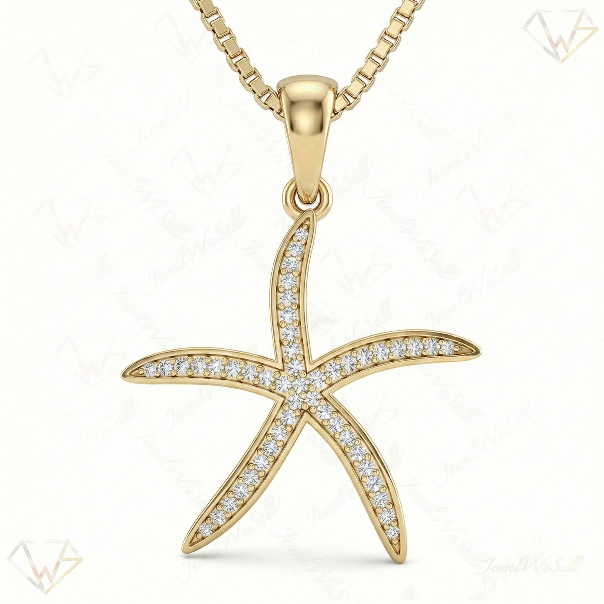 0.33 ct EF VS Lab Grown Diamond Fish Pendant in 10k Yellow Gold 201854