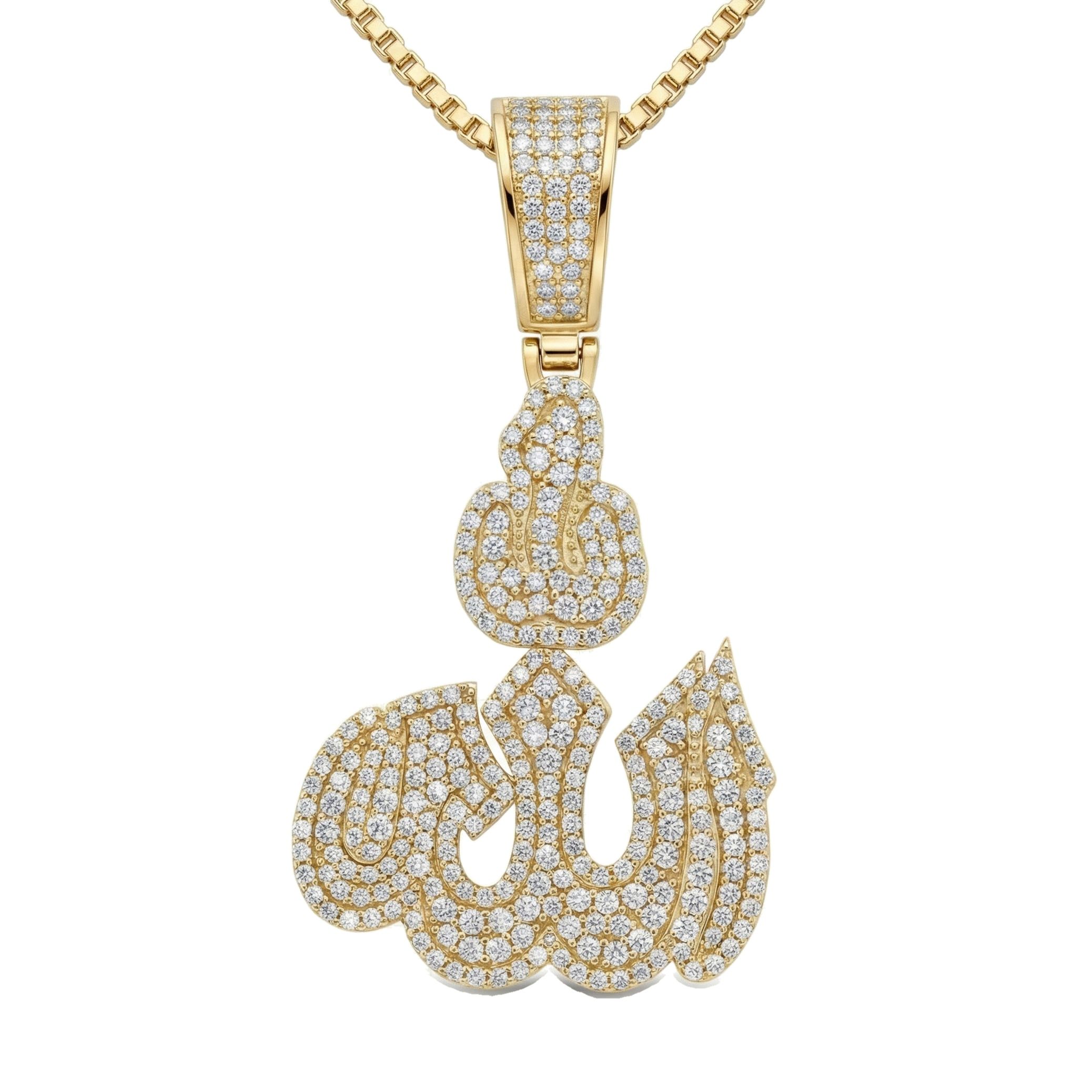 1.80 ct EF VS Lab Grown Diamond Allah Pendant in 10k Yellow Gold 202148